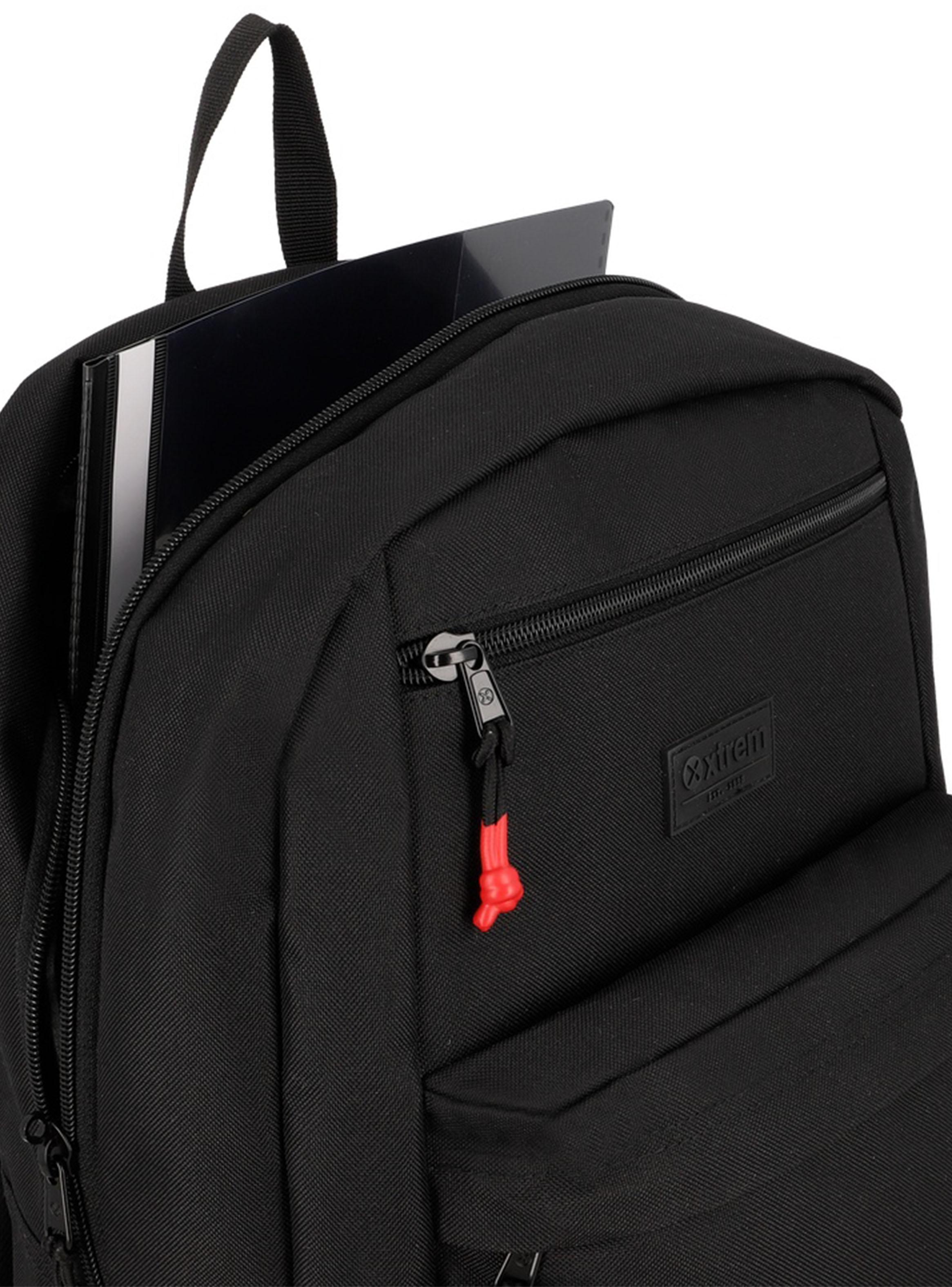 Megapack Mochila Escolar Negro y Rojo-4