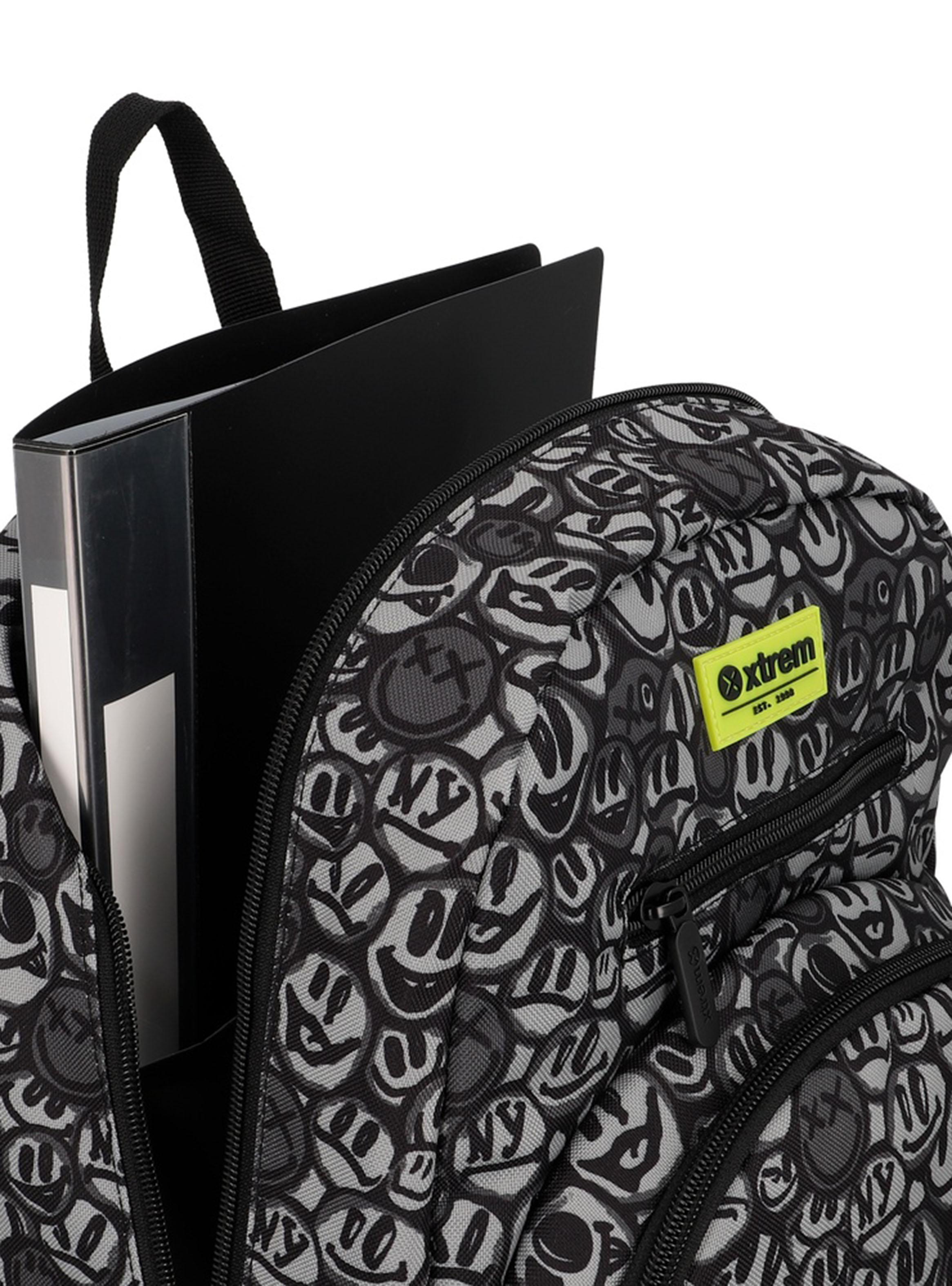 Multipack Mochila Escolar Graffiti Print Negro-2