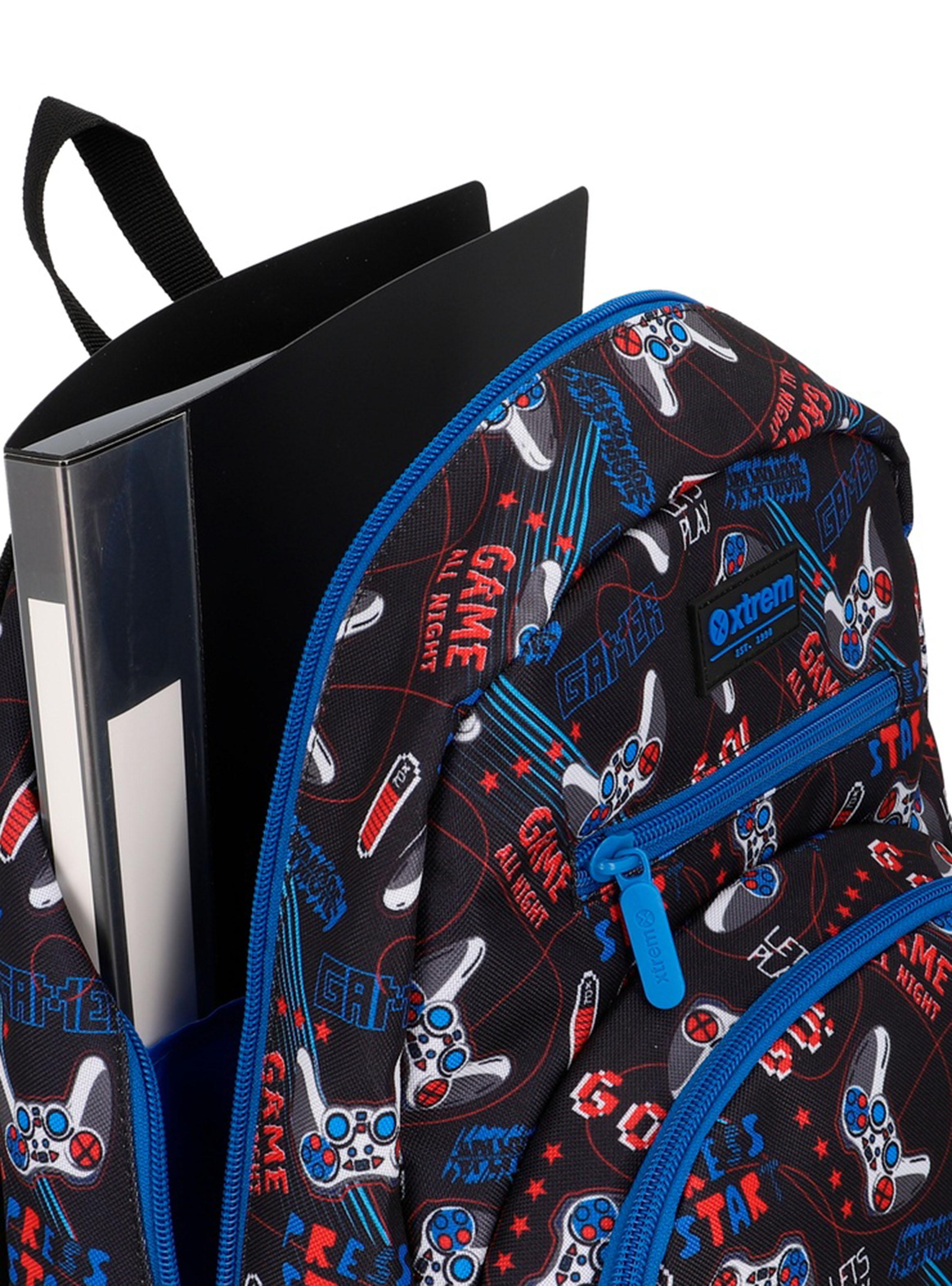 Multipack Mochila Escolar Gamer Negro-2