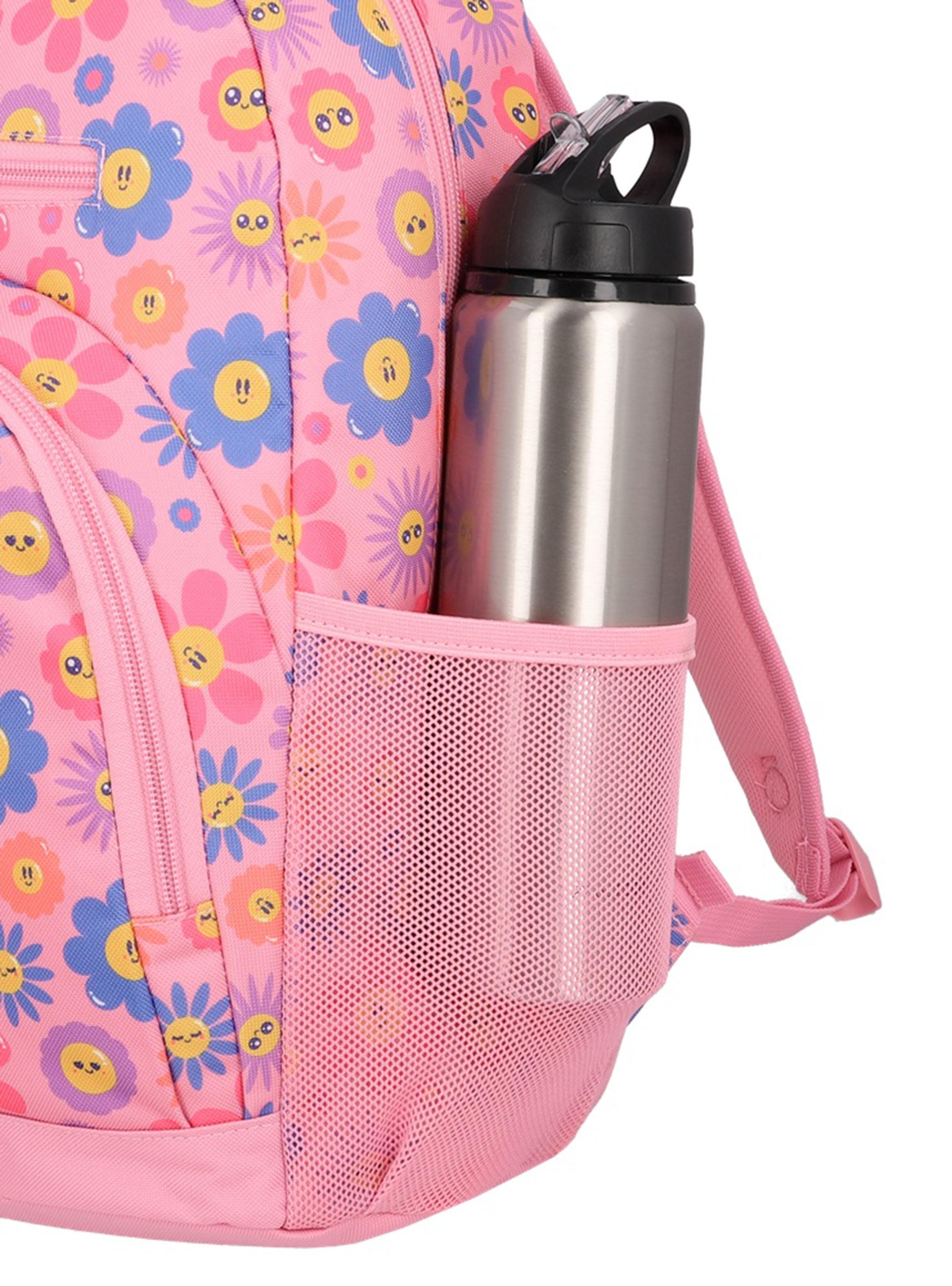 Multipack Mochila Escolar Flores Rosado-3