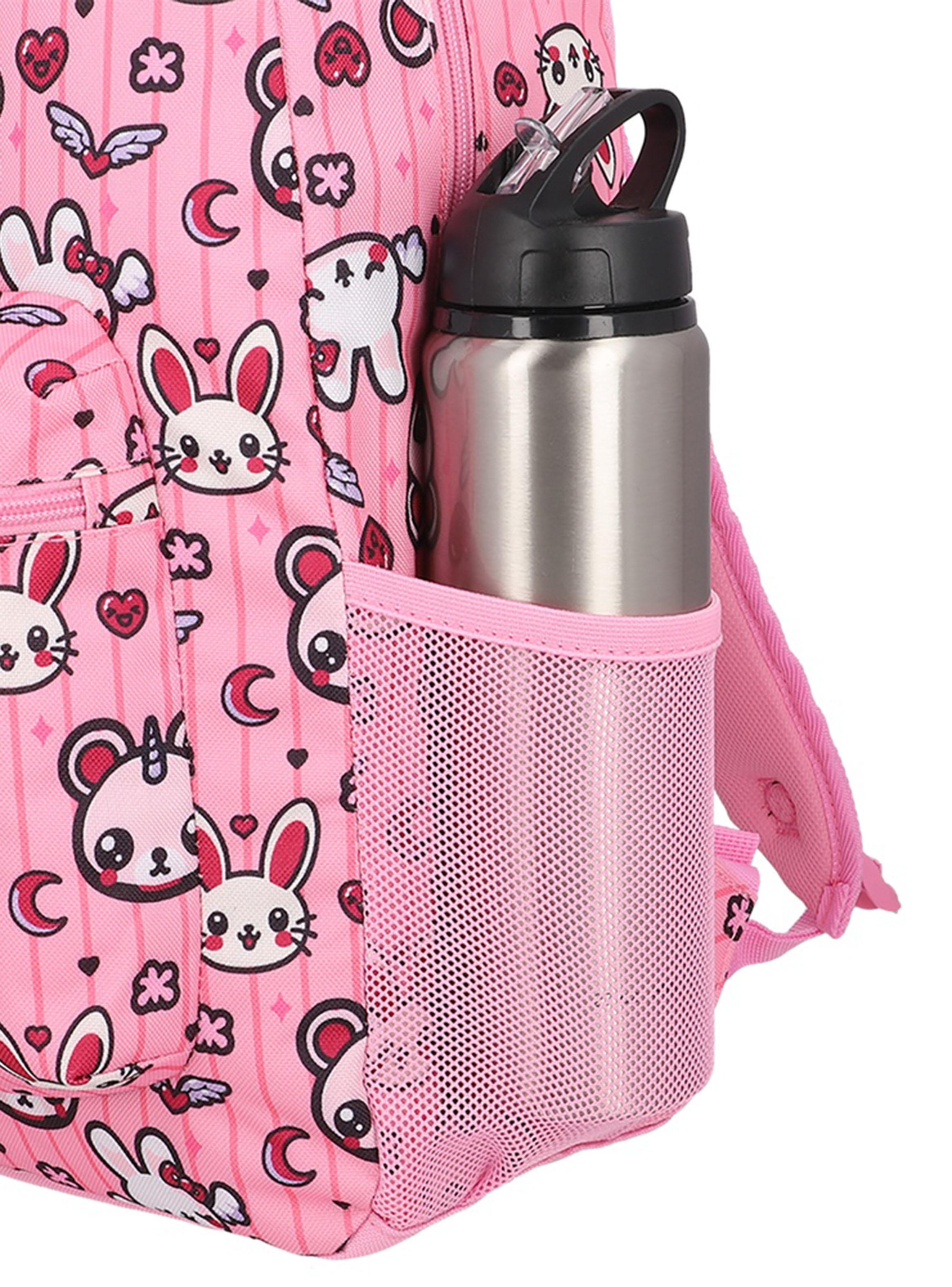 Triple Pack Mochila Escolar Conejo Rosado-2