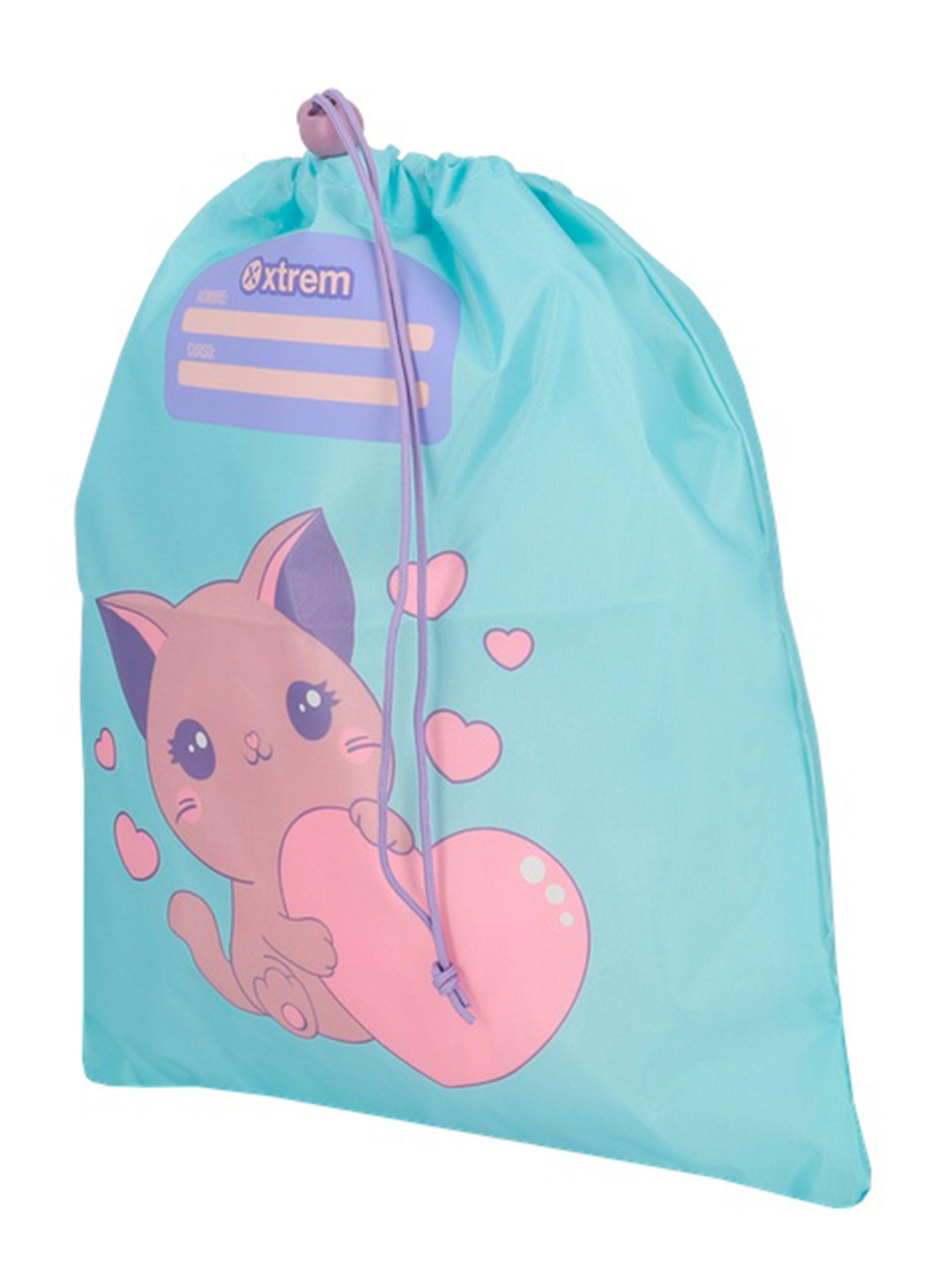 Minipack Mochila Escolar Gatos Lila-3