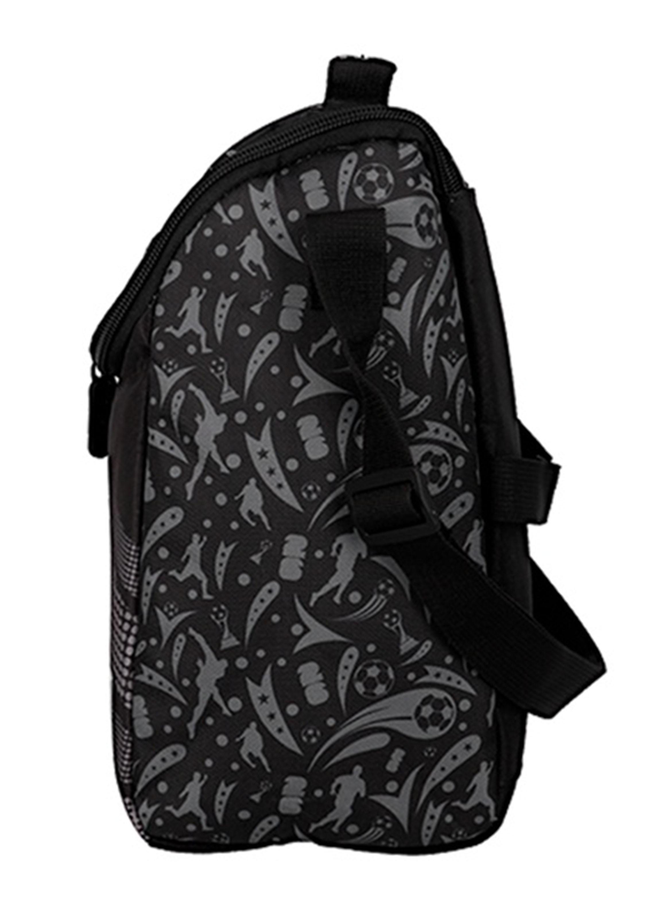 Lonchera Térmica Froster Fútbol Negro y Gris-2