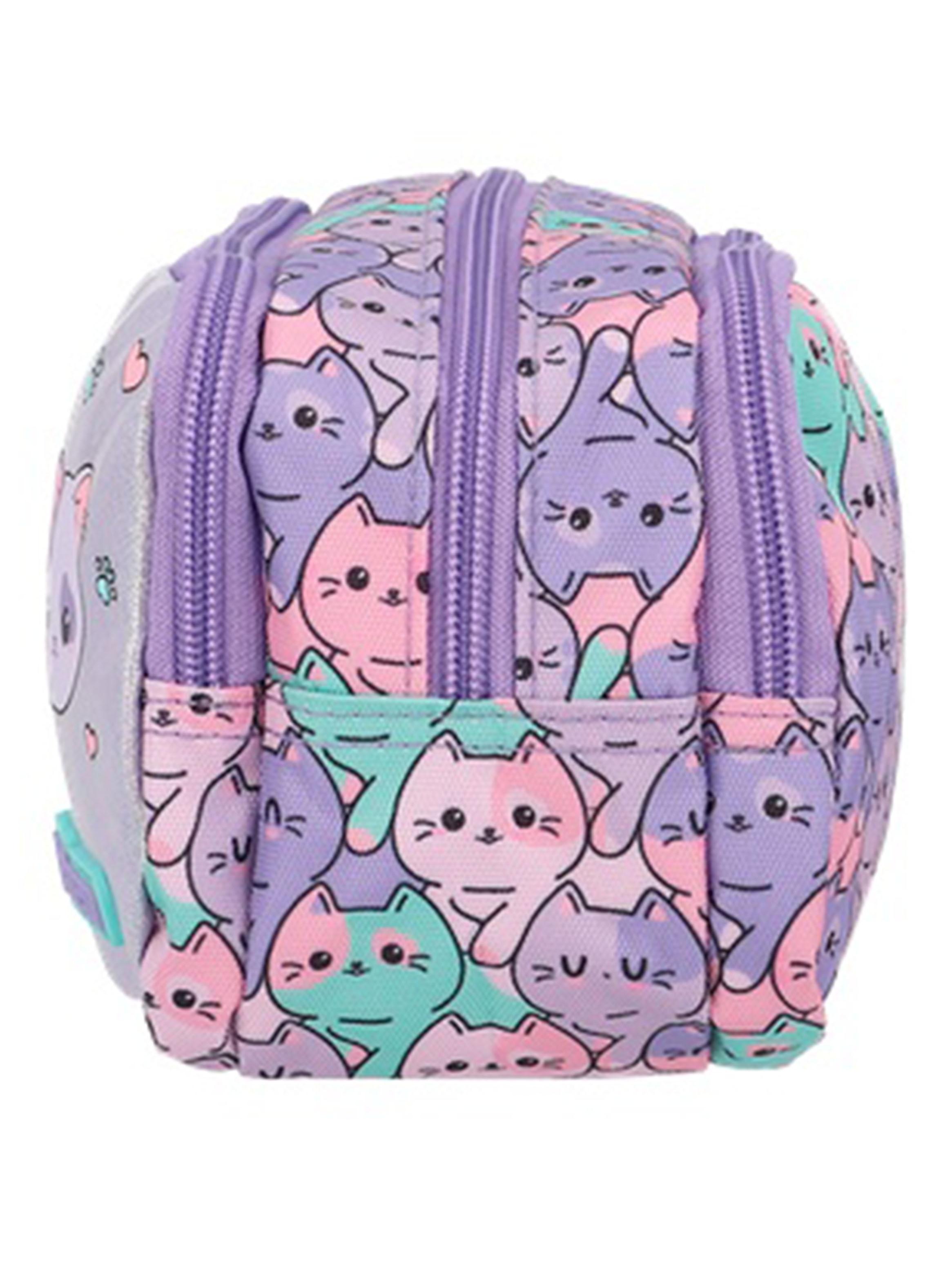 Estuche University+ Gatos Lila-3