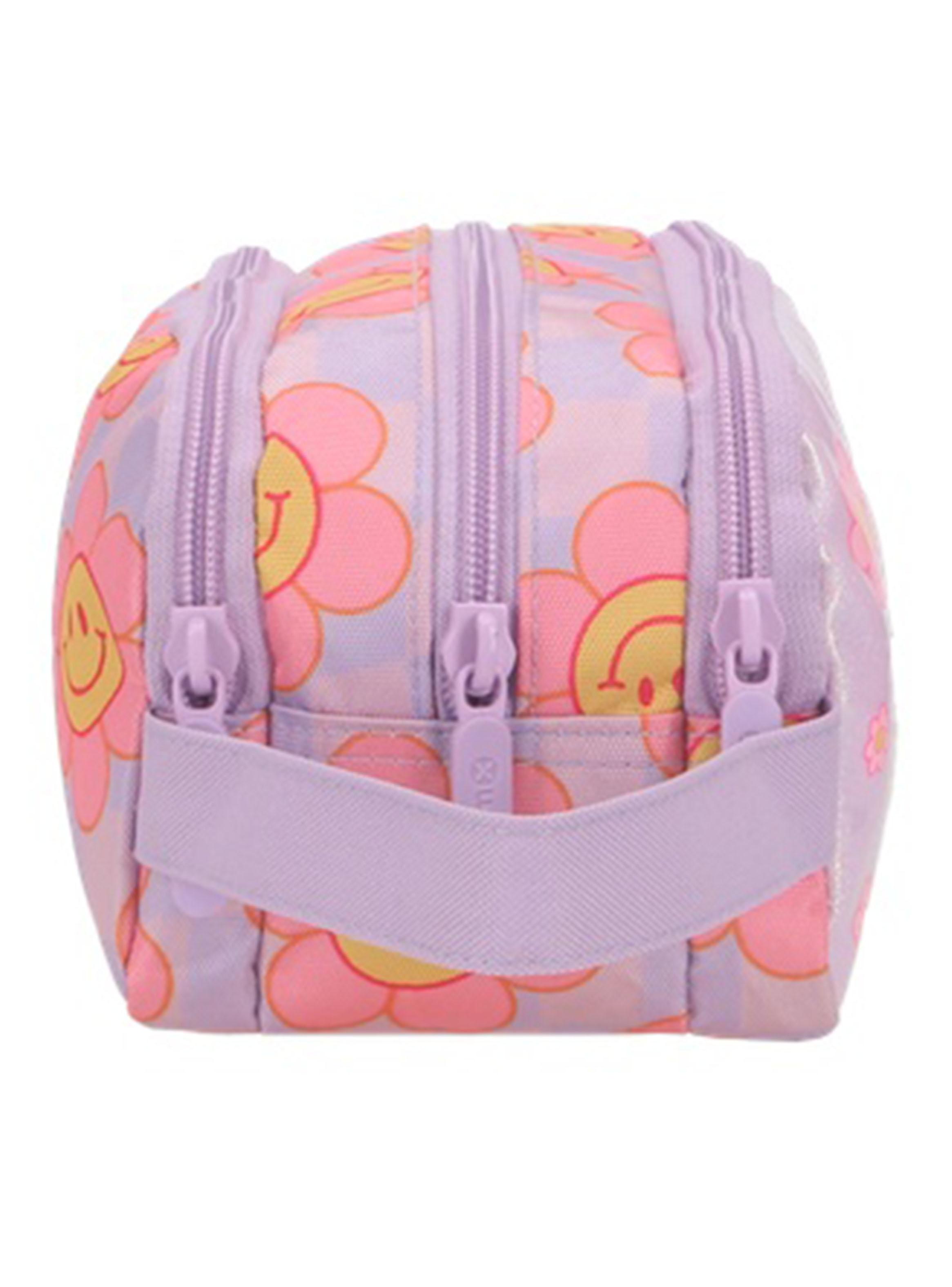 Estuche University+ Flores Lila-3