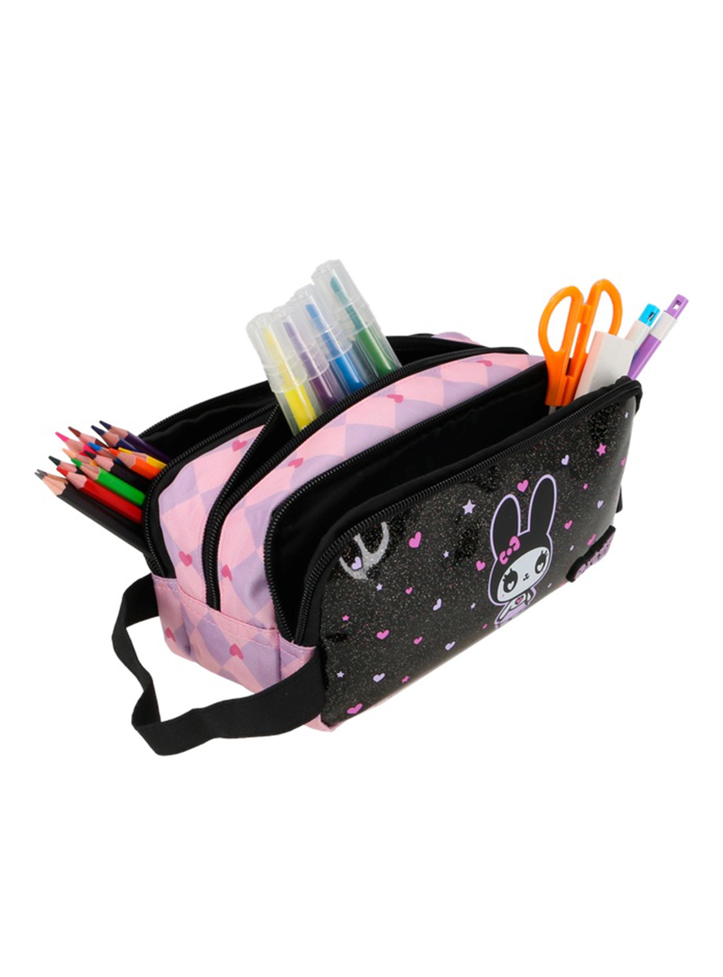 Estuche University+ Gato Negro y Lila-4