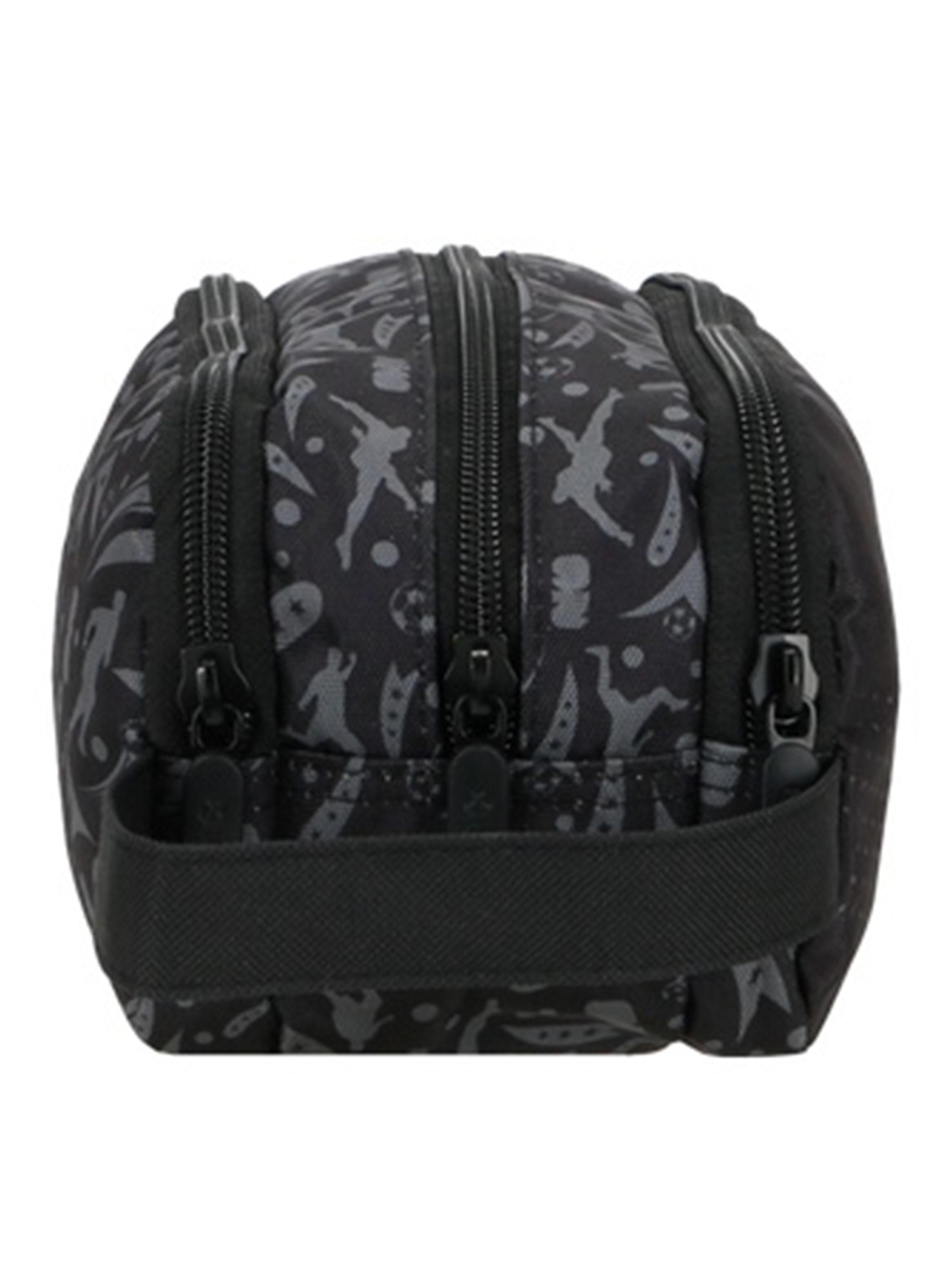 Estuche University+ Fútbol Negro y Gris-3