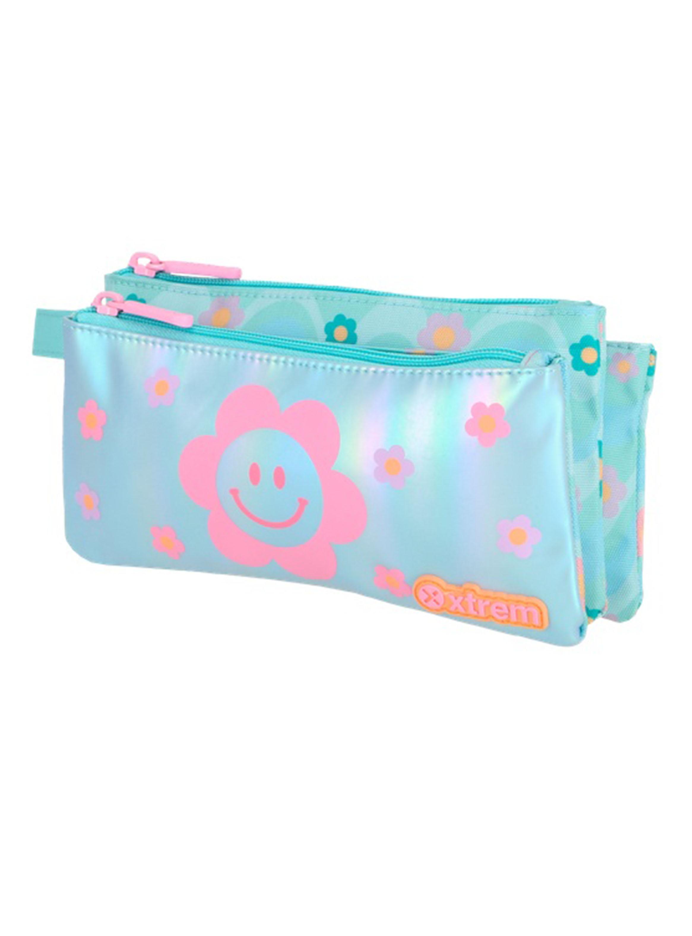 Estuche Trinity Flores Celeste-2