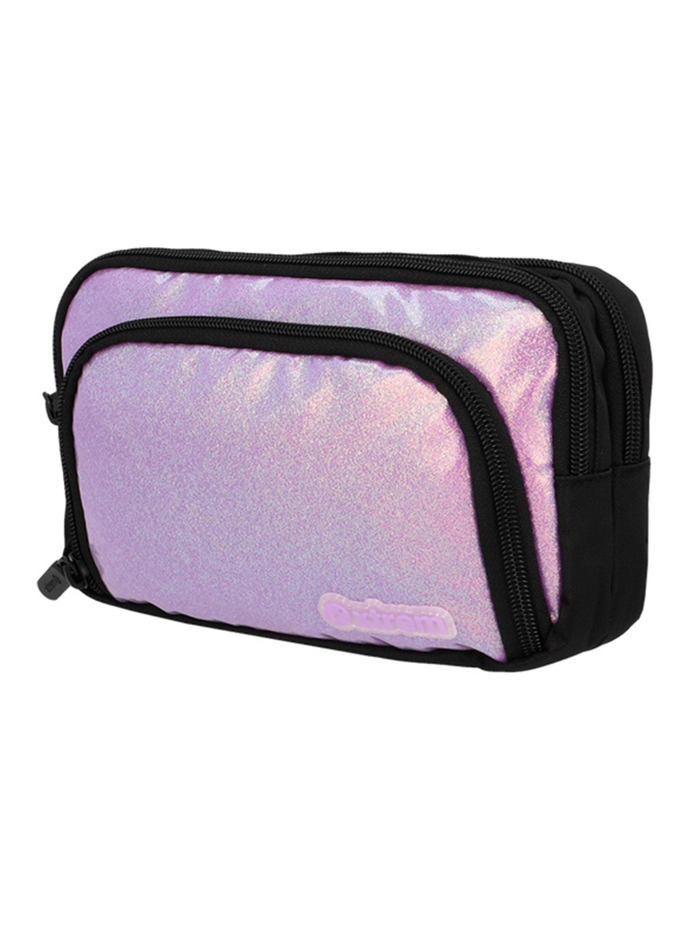 Estuche Zip Art Negro y Lila-2