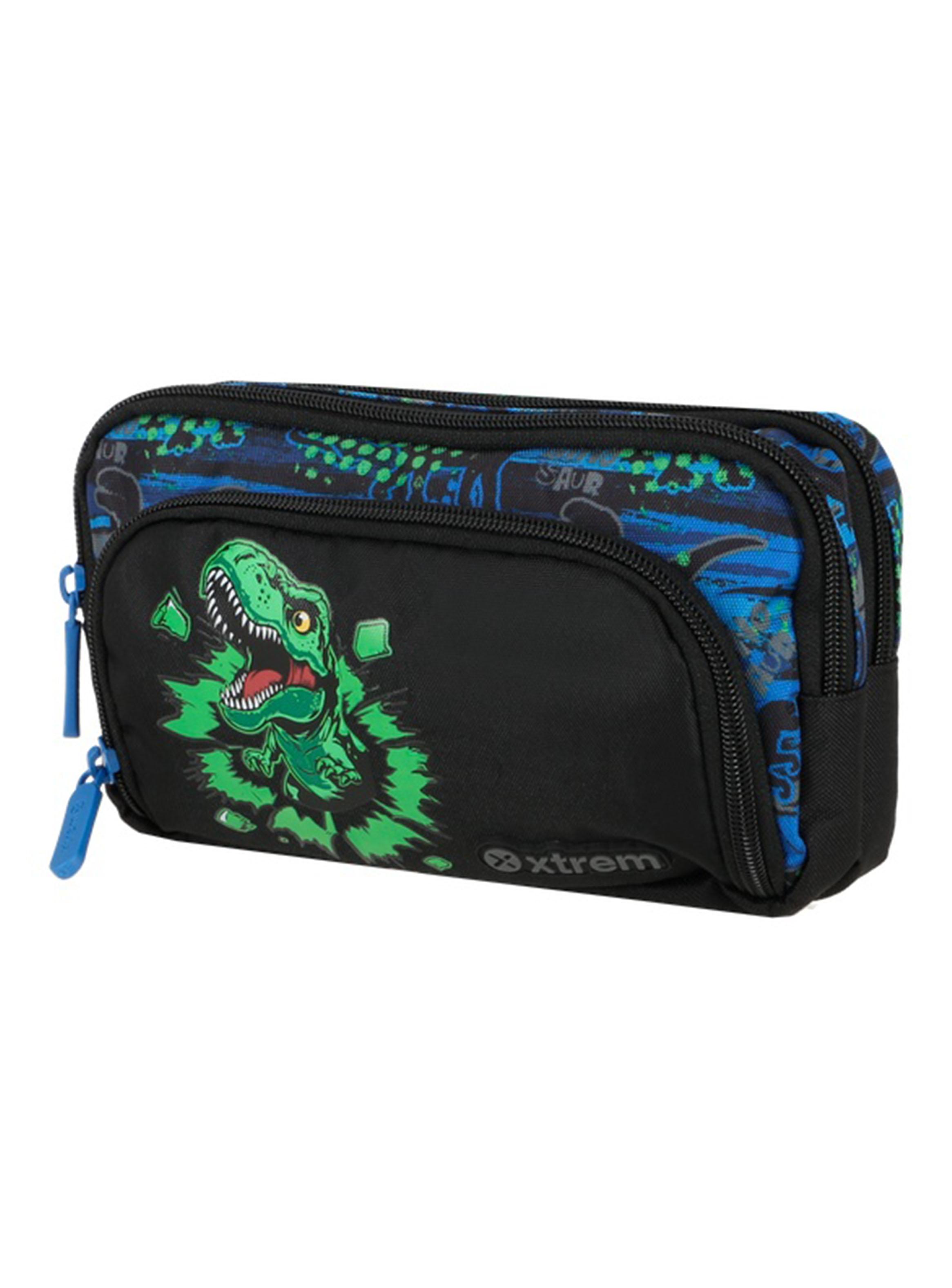 Estuche Zip Art Dino Negro-2