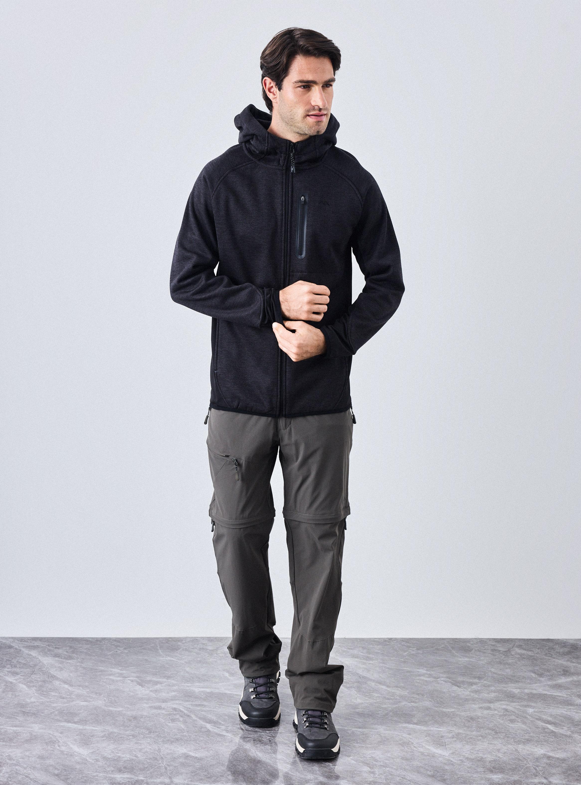 Polerón Paneles En Contraste Look Tejido-4