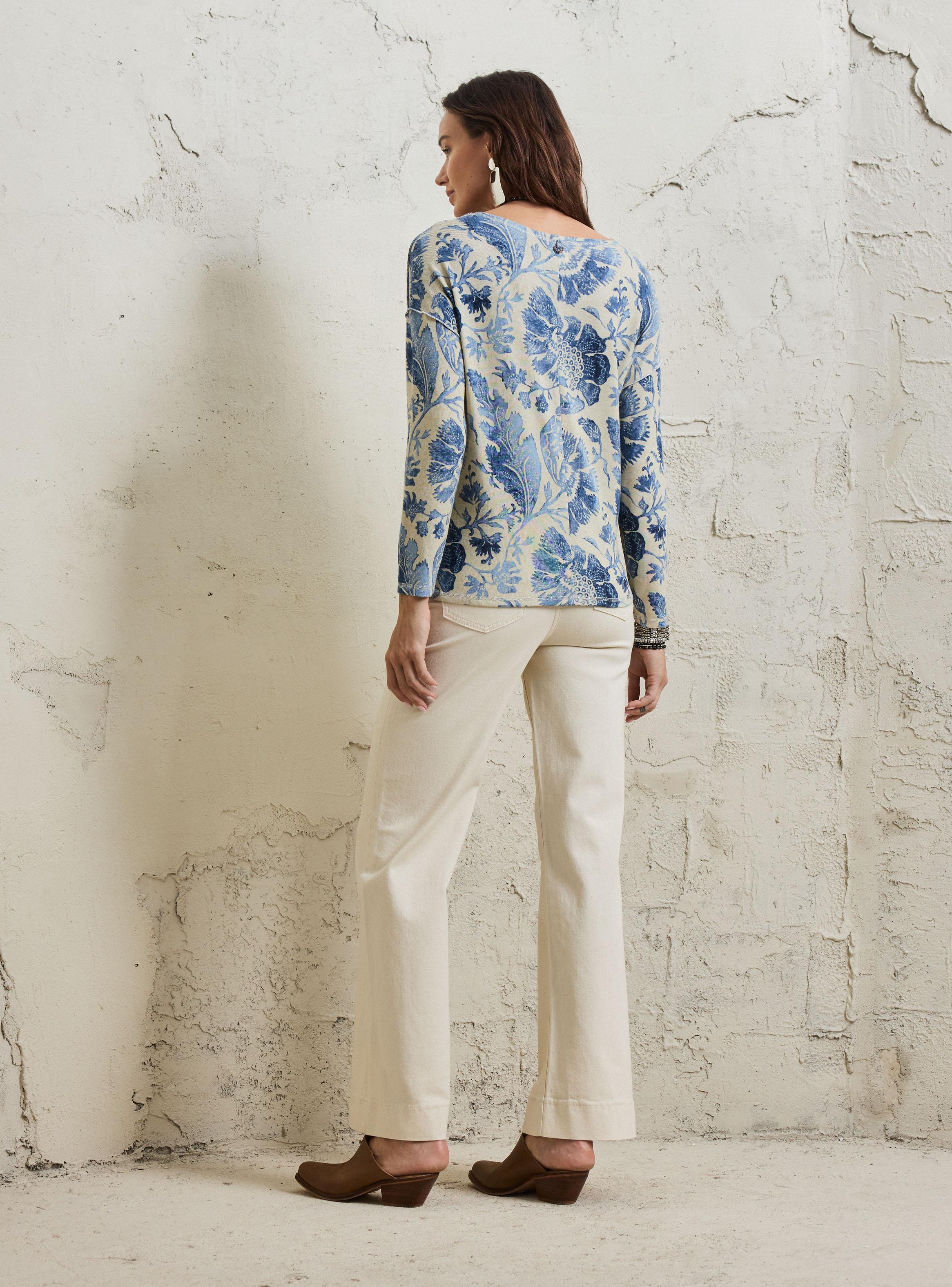 Polera Flores con Tonos Apastelados en Tonos Rosa-5