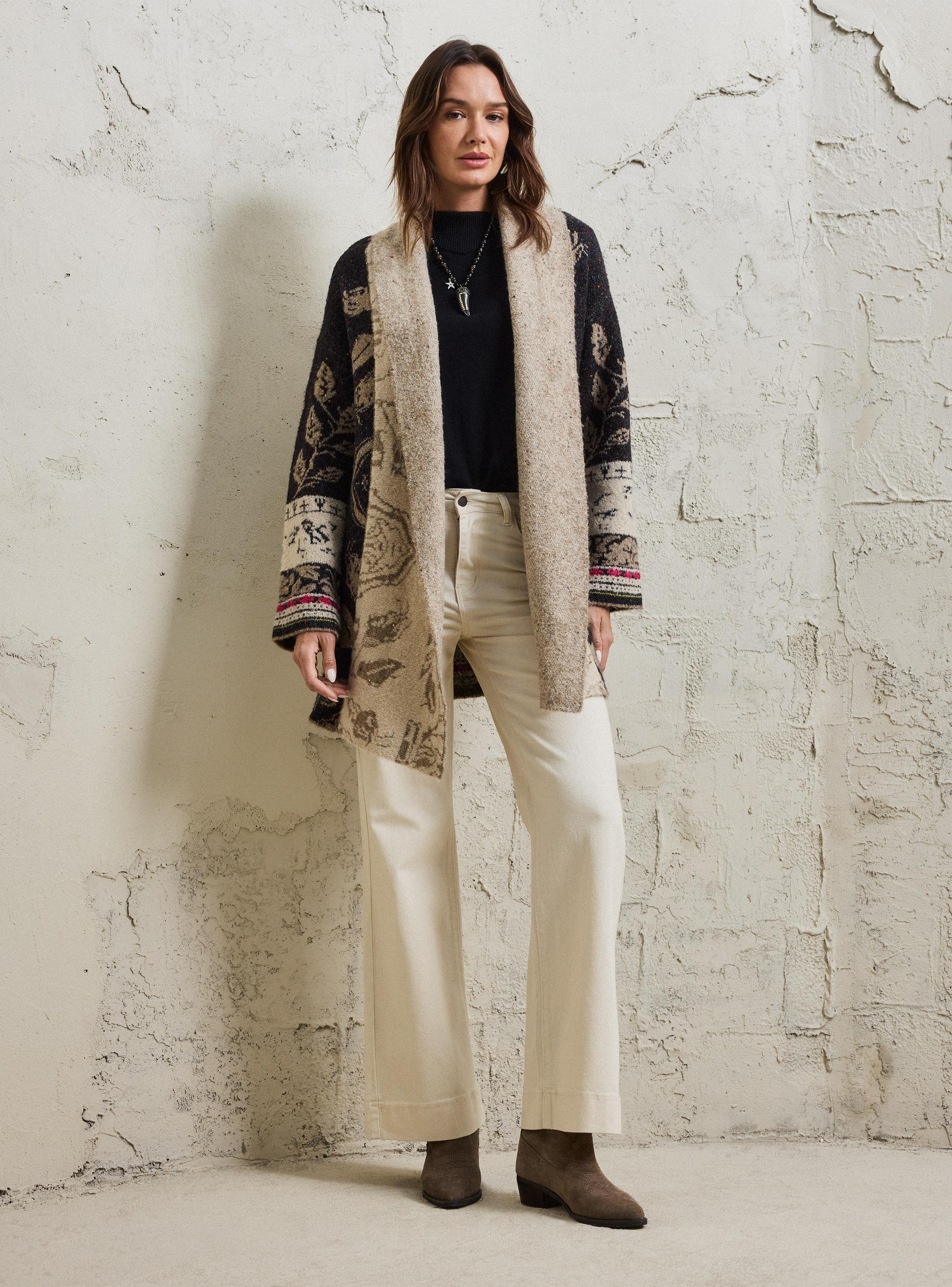 Chaleco Solapa de un Solo Tono Flores-4