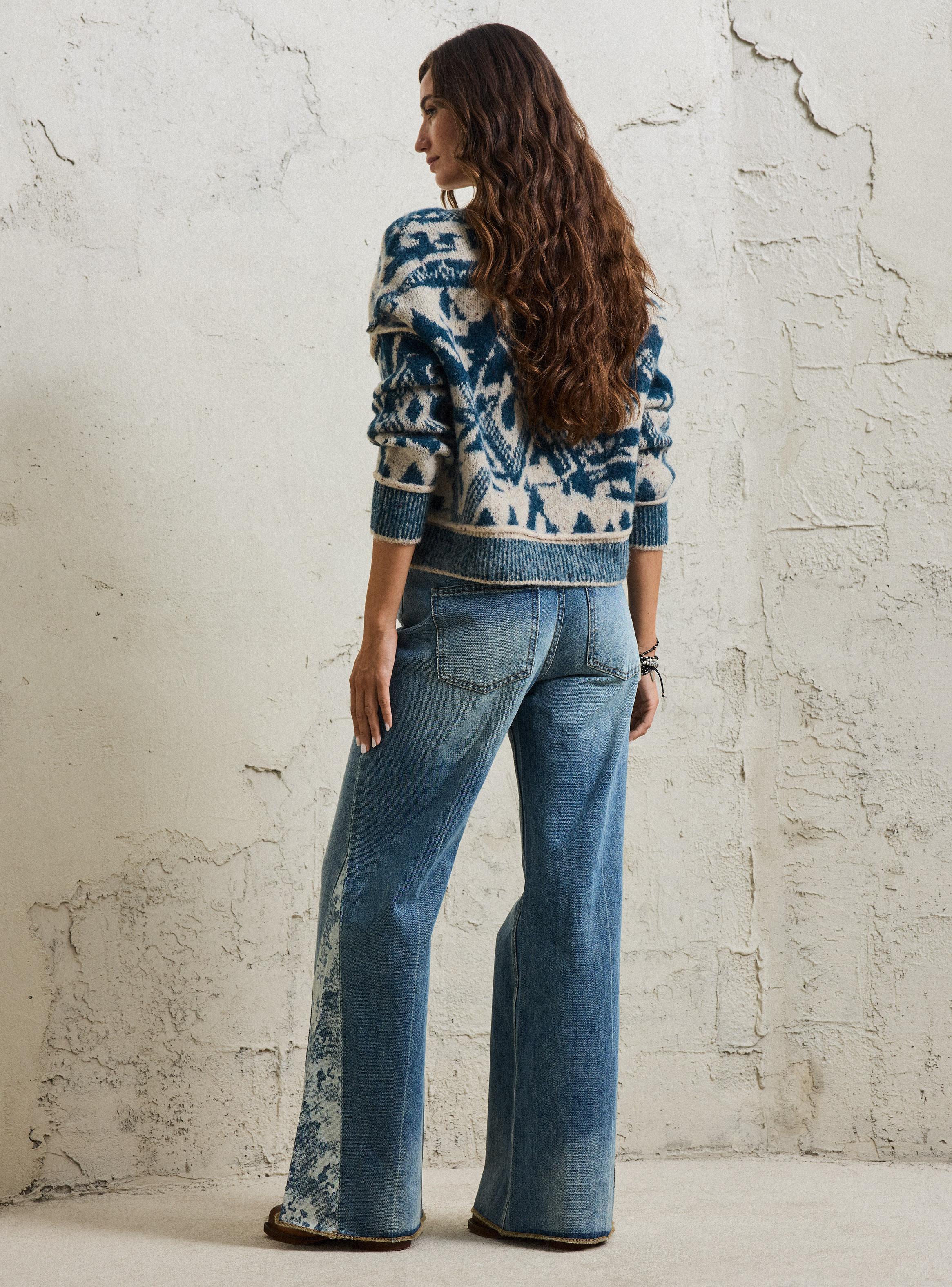 Jeans Estampado en Pieza Costado-5