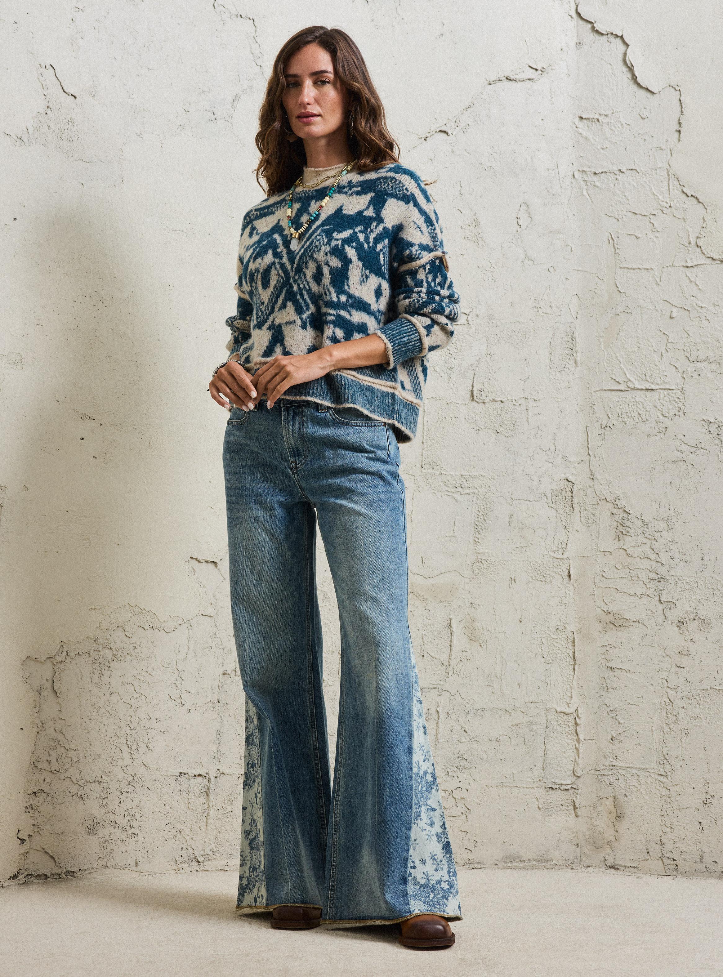 Jeans Estampado en Pieza Costado-4