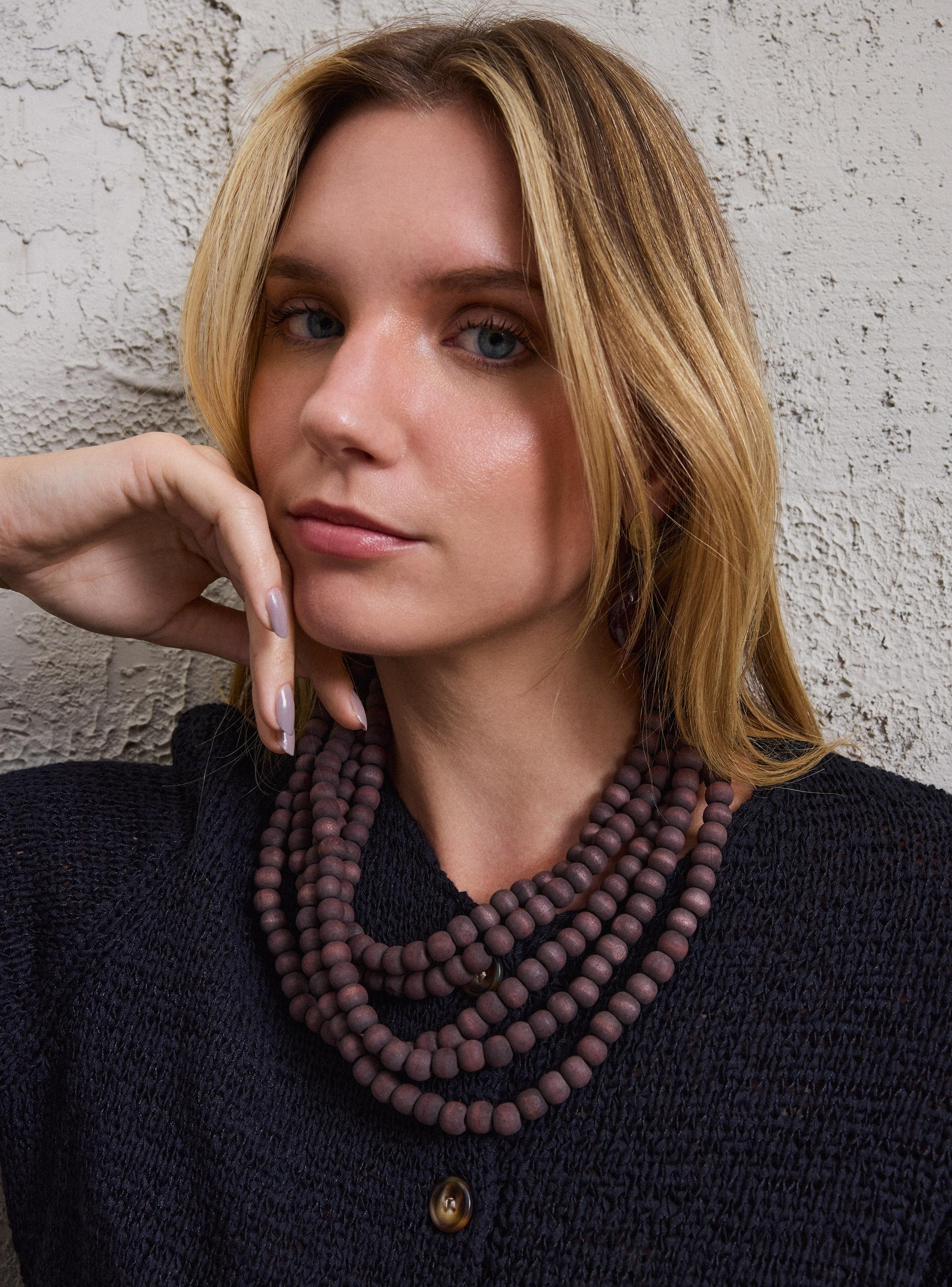 Collar Cuentas de Madera-3