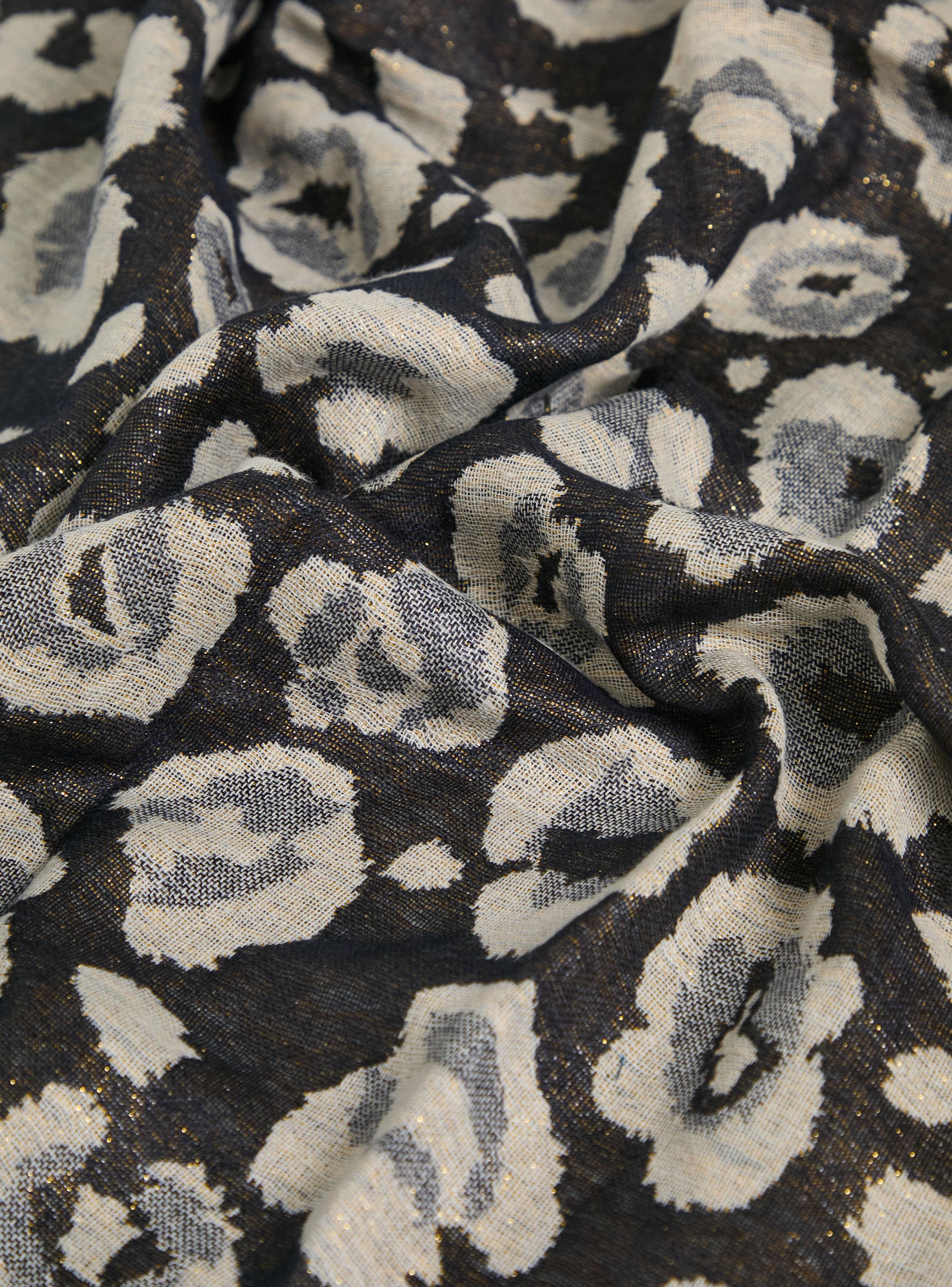 Pañuelo Estampado Animal Print Flecos-2