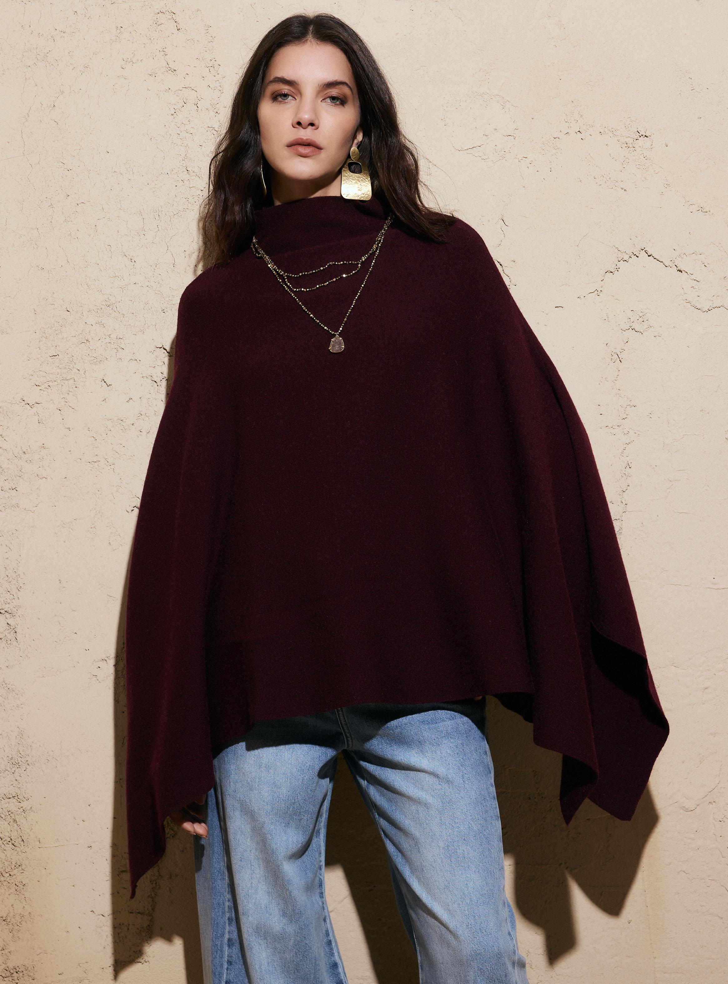 Poncho Tipo Chal Cuello Alto-0