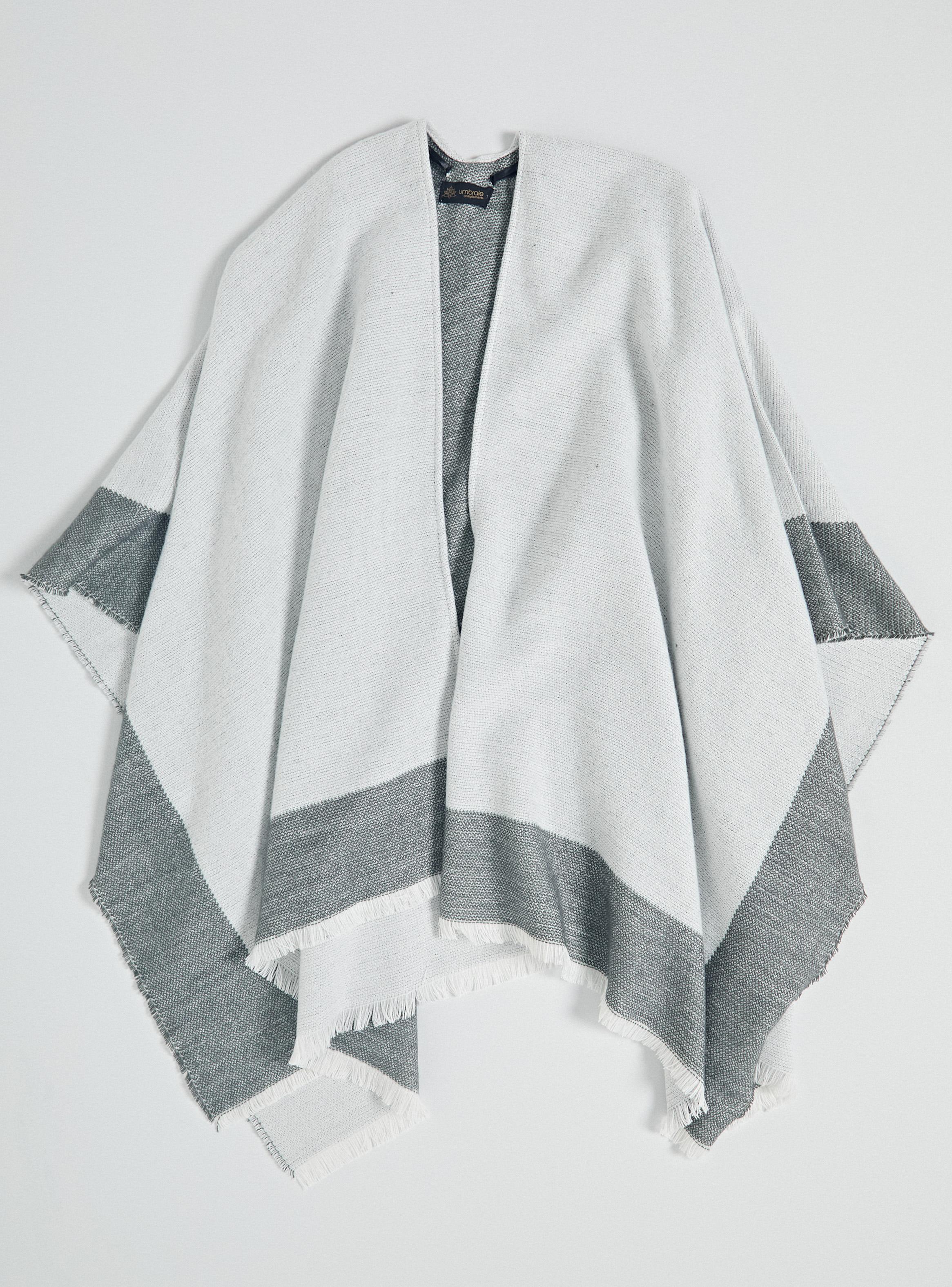 Poncho Tipo Chal Bicolor-2