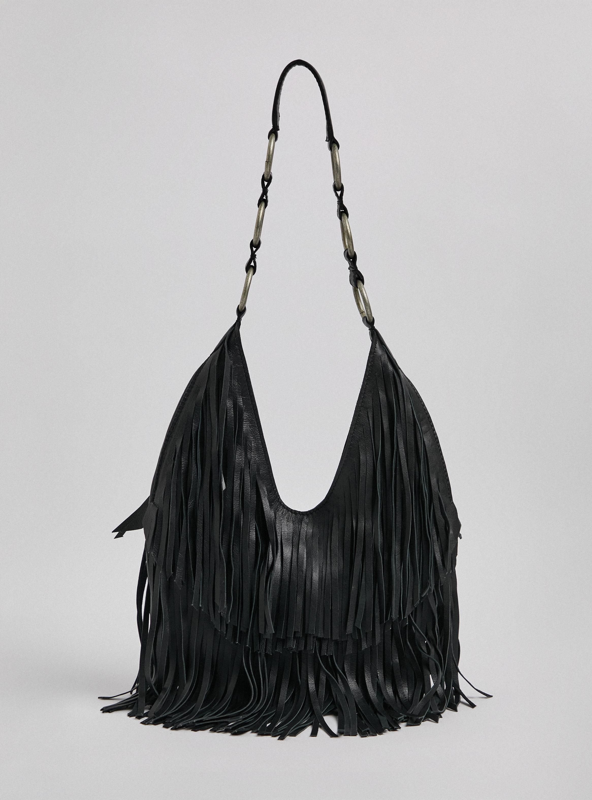 Cartera de Hombro con Flecos de Ecocuero-4