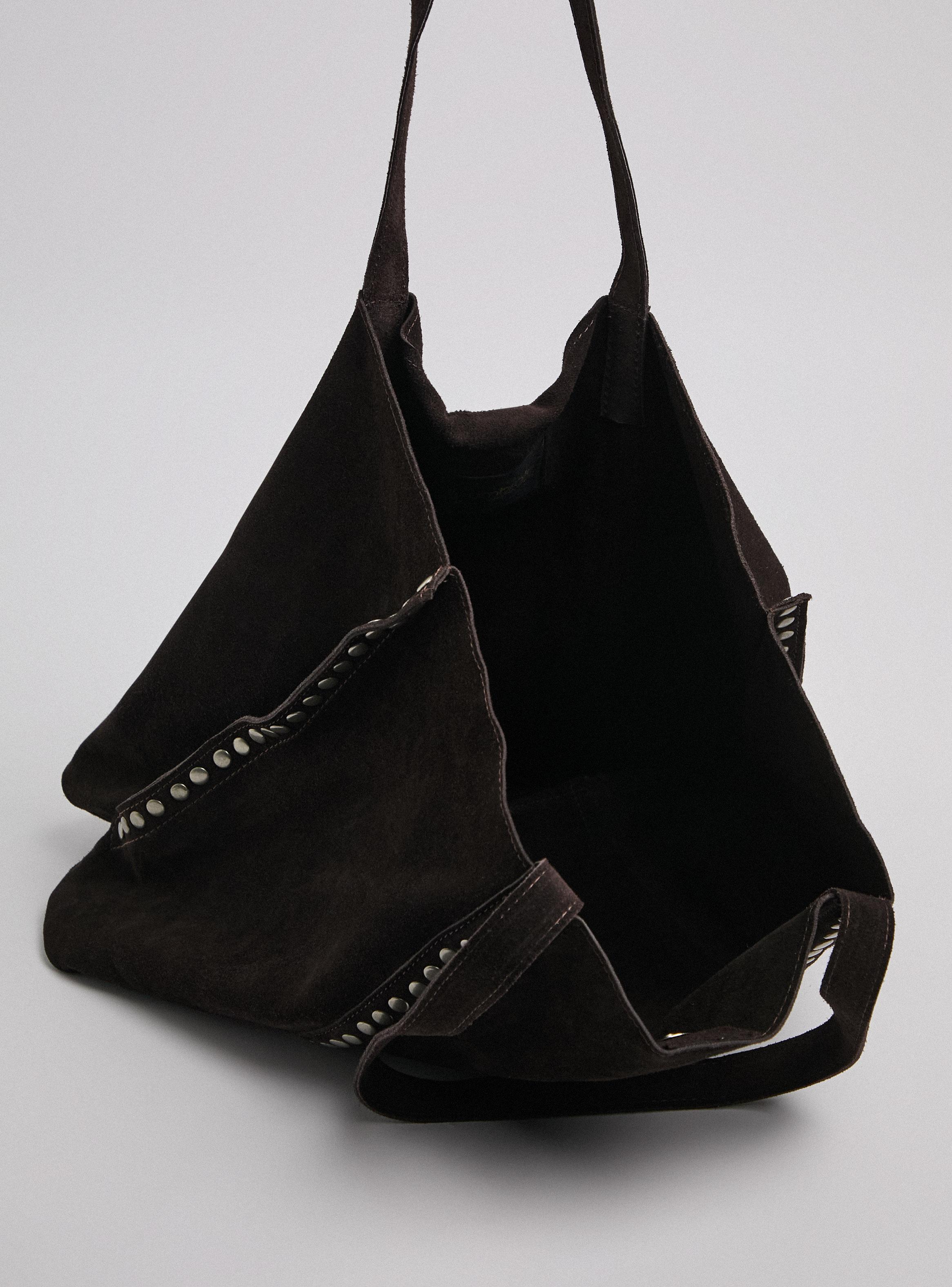 Cartera de Hombro Diseño Vertical Tachas de Cuero-5