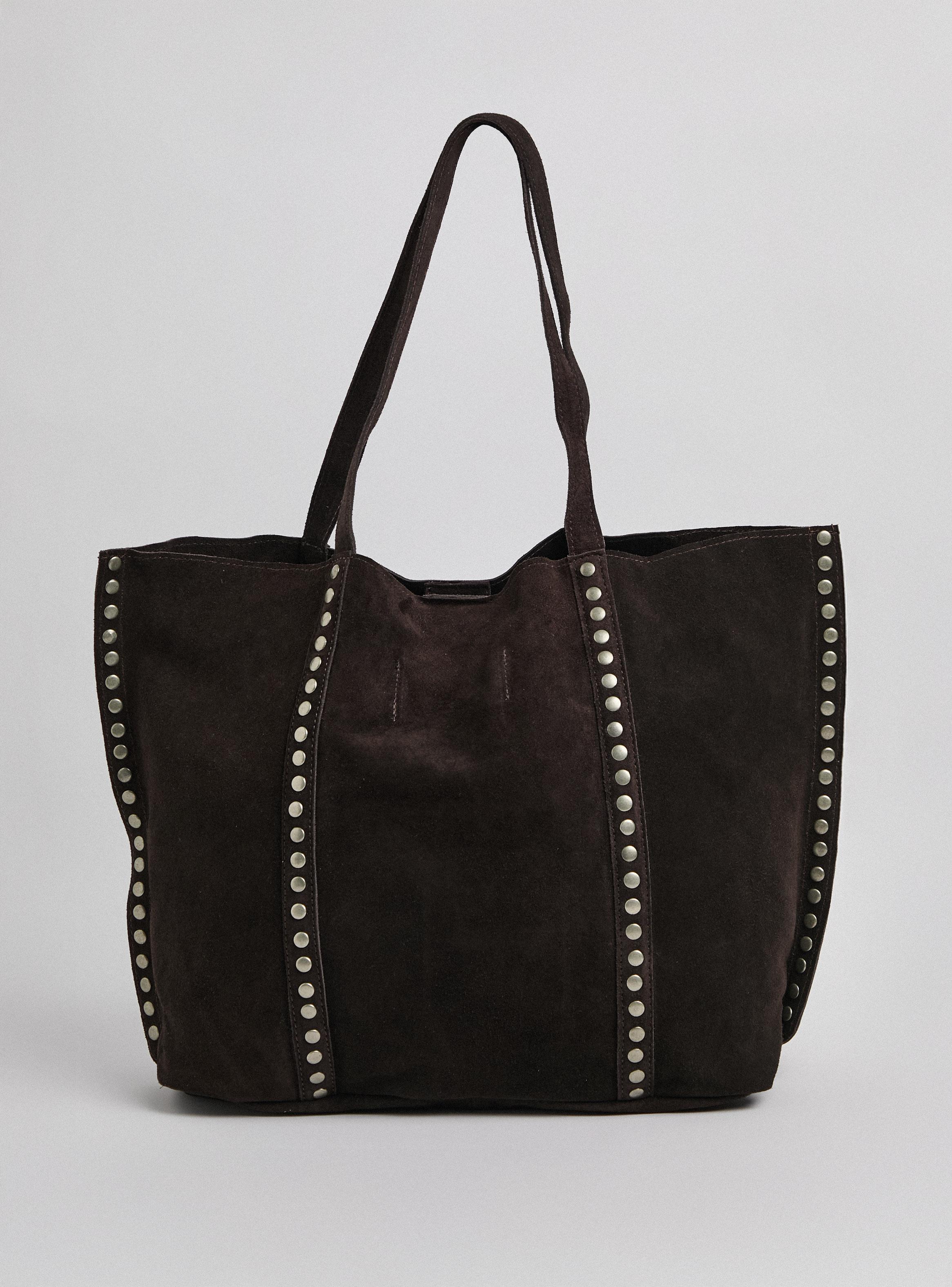 Cartera de Hombro Diseño Vertical Tachas de Cuero-4