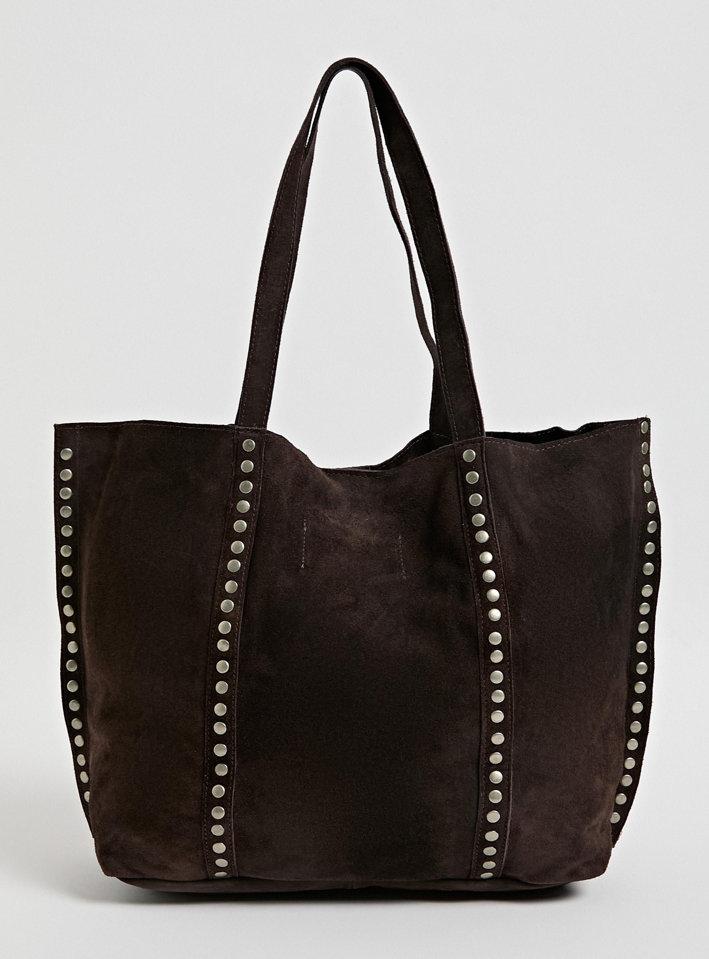 Cartera de Hombro Diseño Vertical Tachas de Cuero-3
