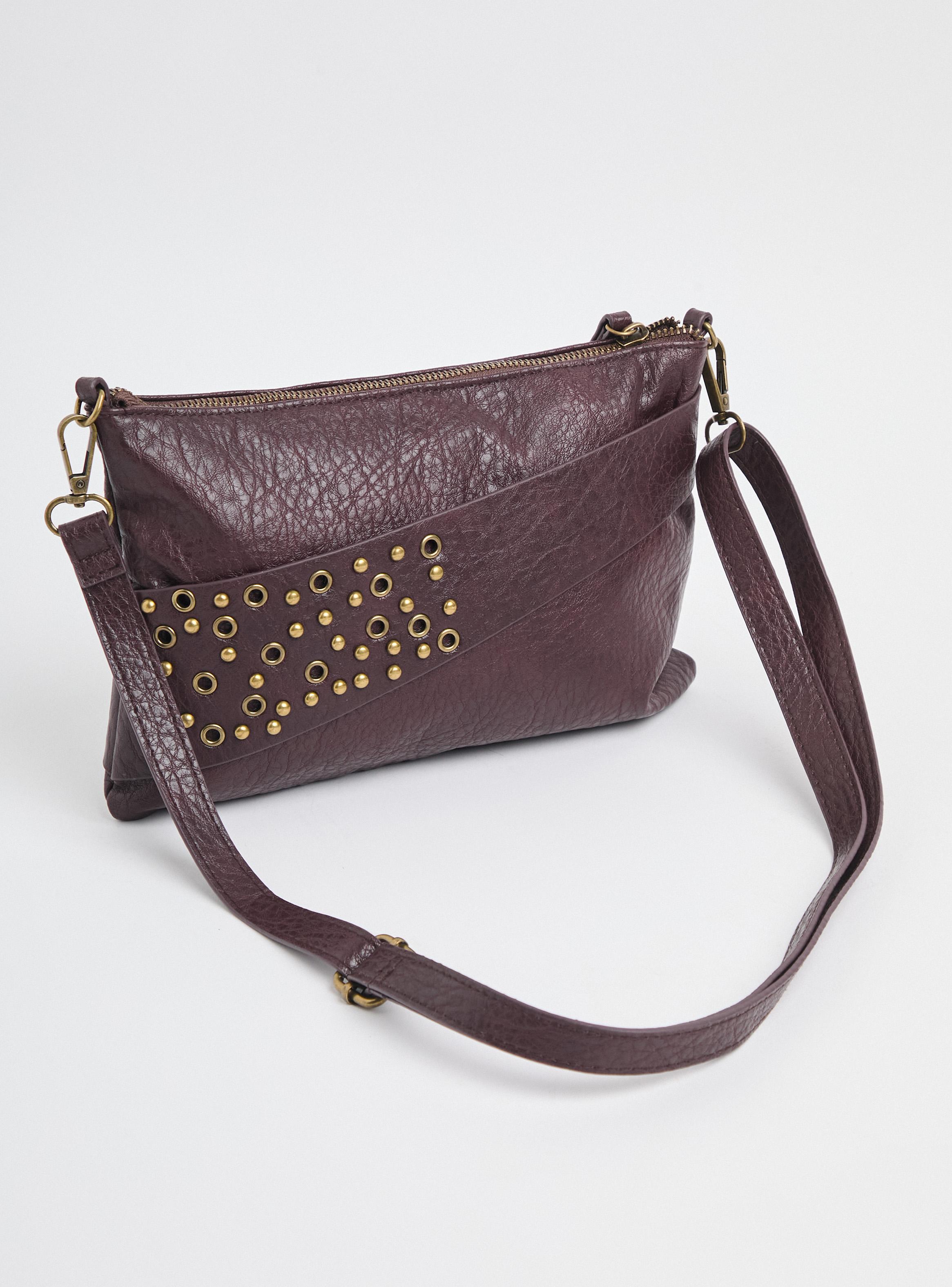 Cartera de Mano Tachas Doradas de Ecocuero-2