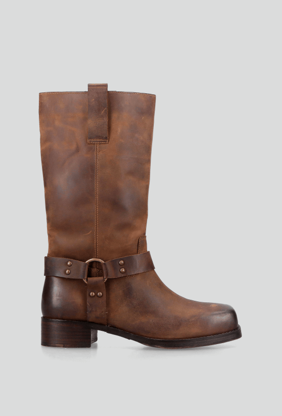 Bota Cuero Biker Mujer-4