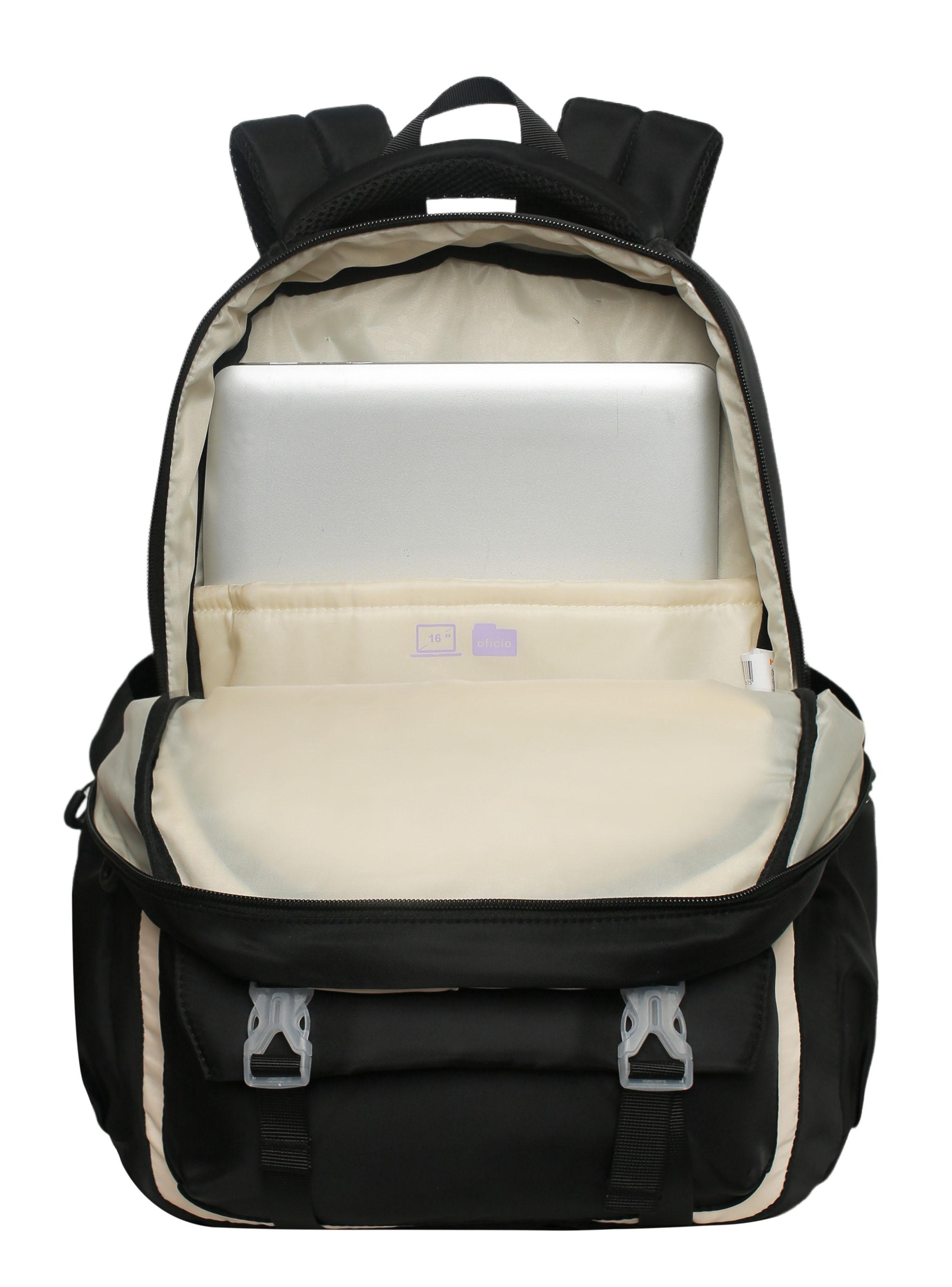Mochila Venza Color Block Negro-4