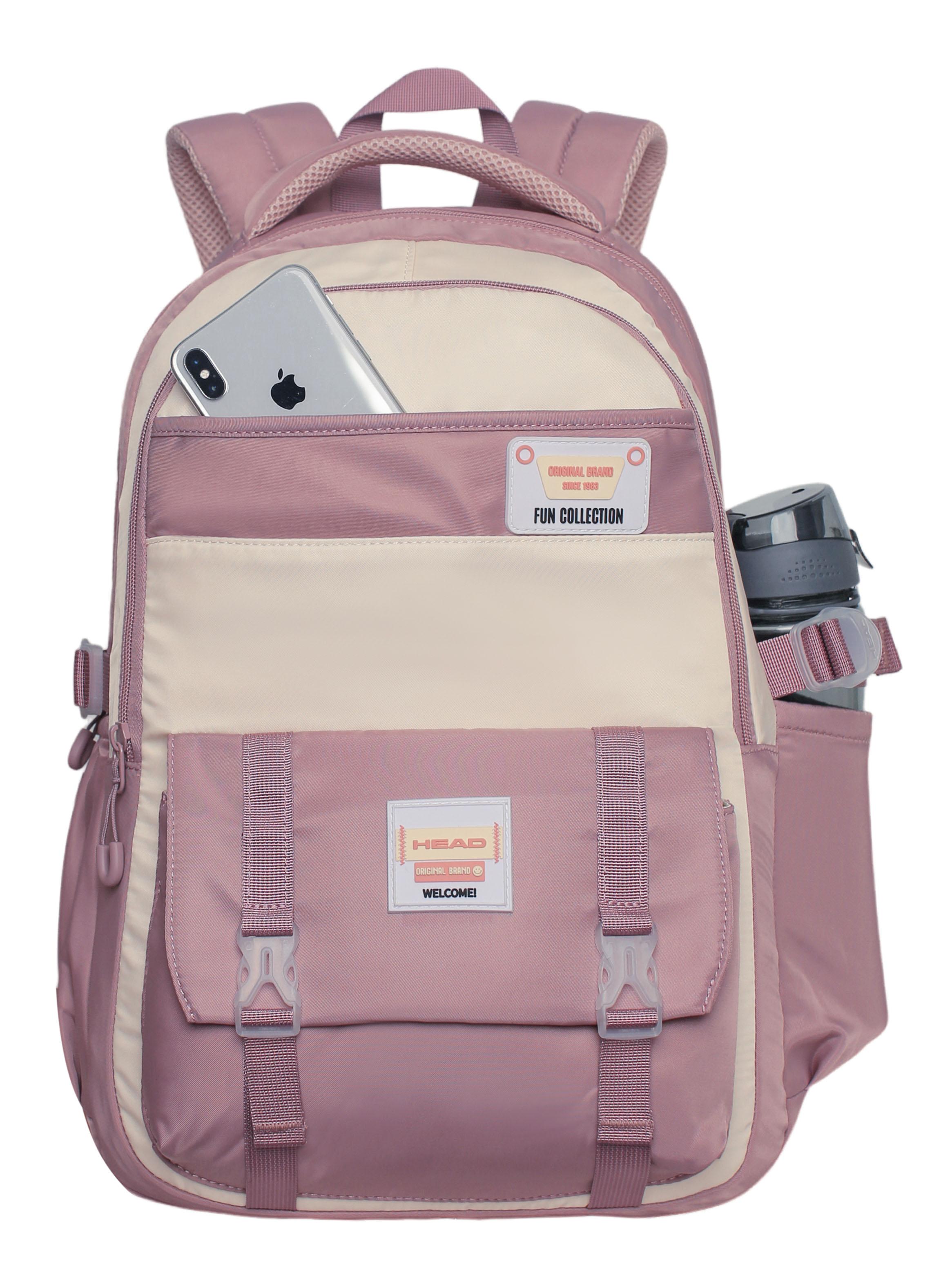 Mochila Venza Color Block Malva-3