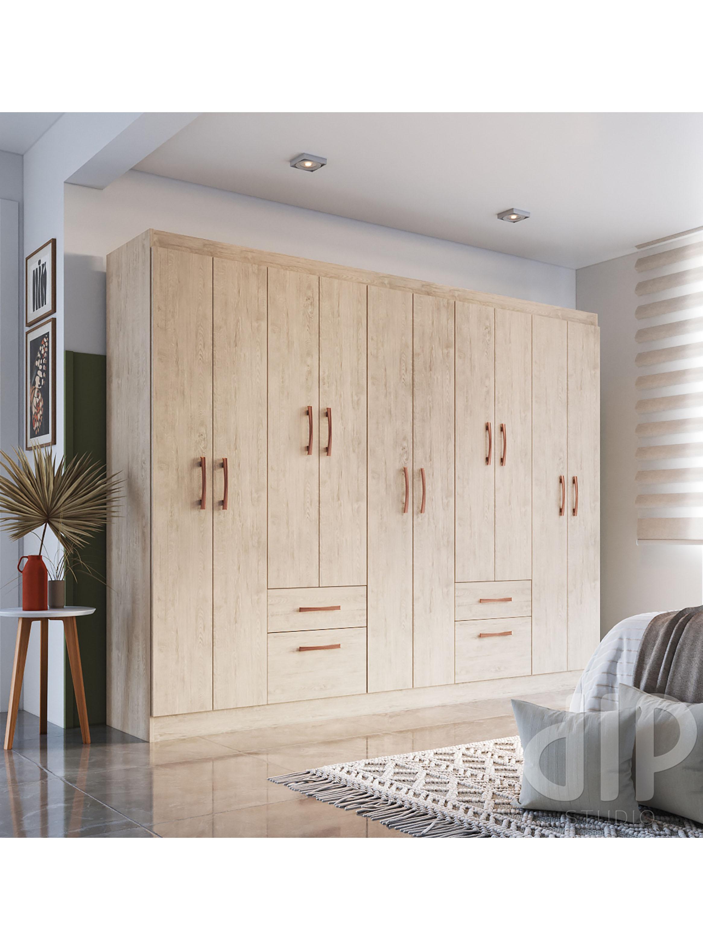 Closet Mili 10 Puertas 2 Cajones Beige-4