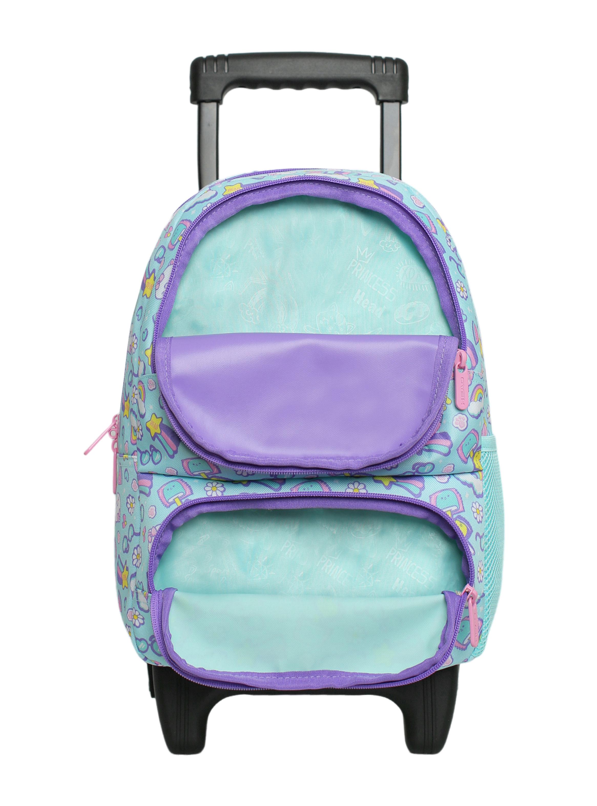 Mochila Carro Winner Infantil Cat Print Menta-3