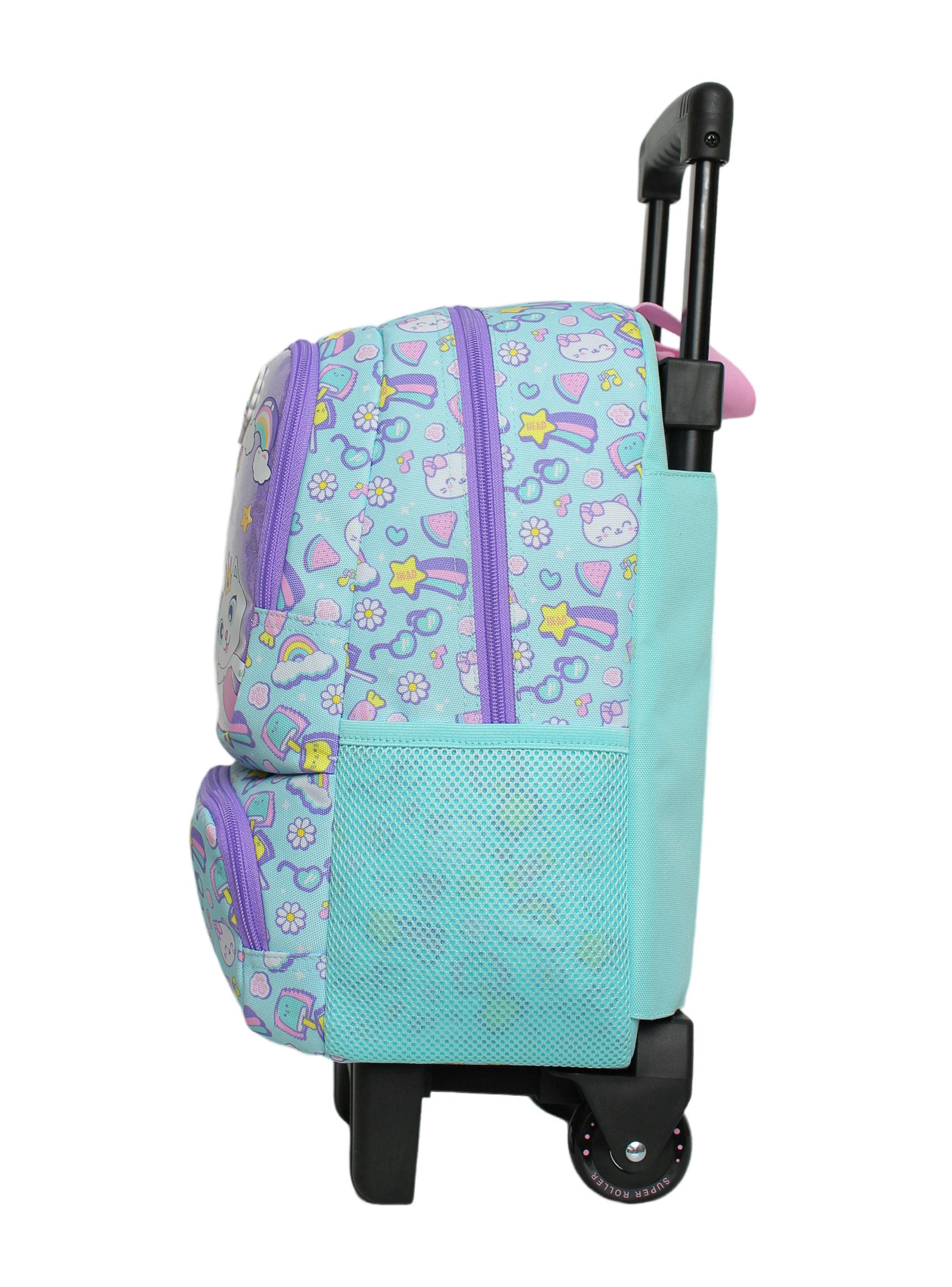 Mochila Carro Winner Infantil Cat Print Menta-2