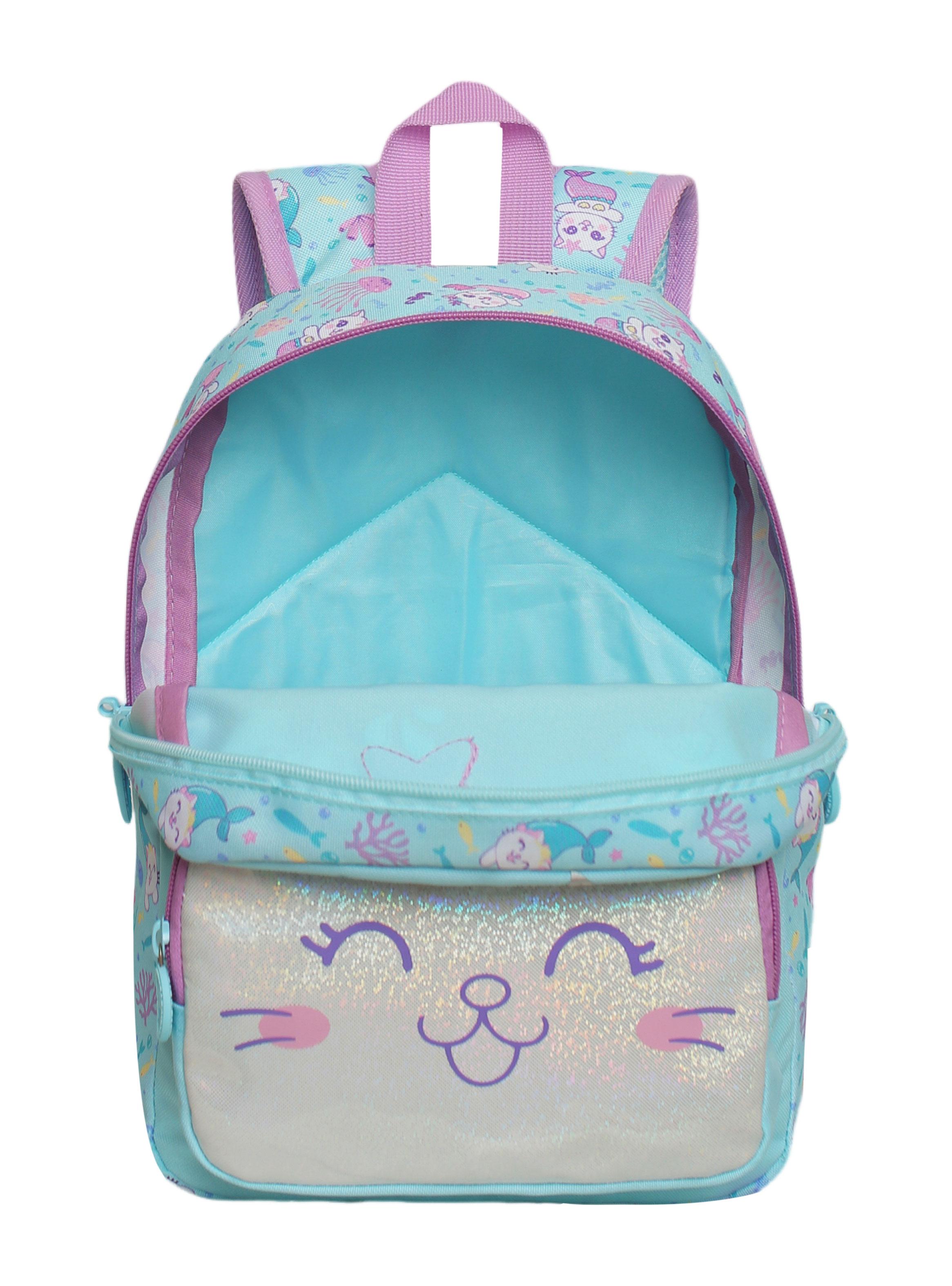 Mochila Pop Pre Escolar Mermaid Menta-4