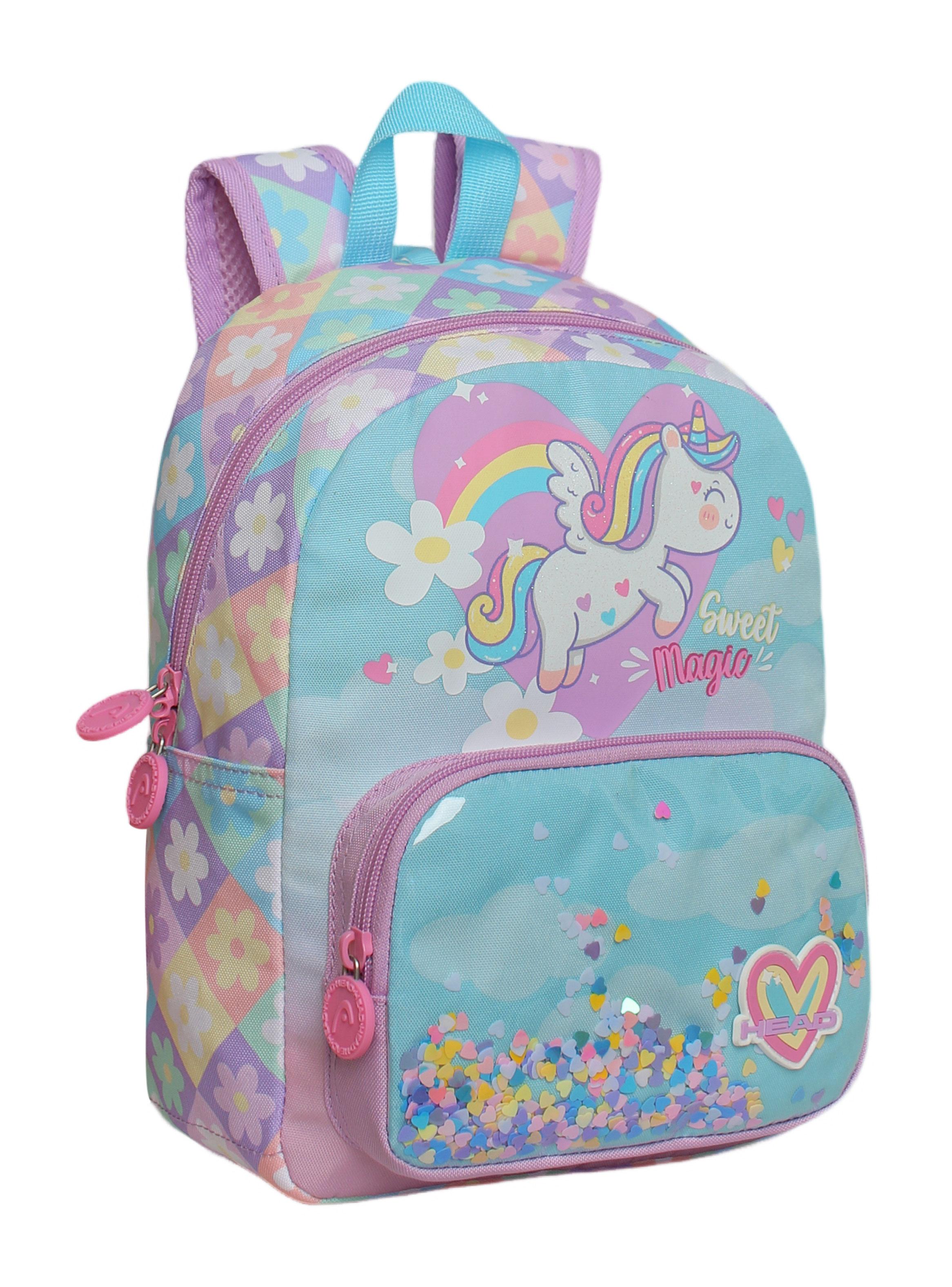 Mochila Pop Pre Escolar Unicornio Flores-2