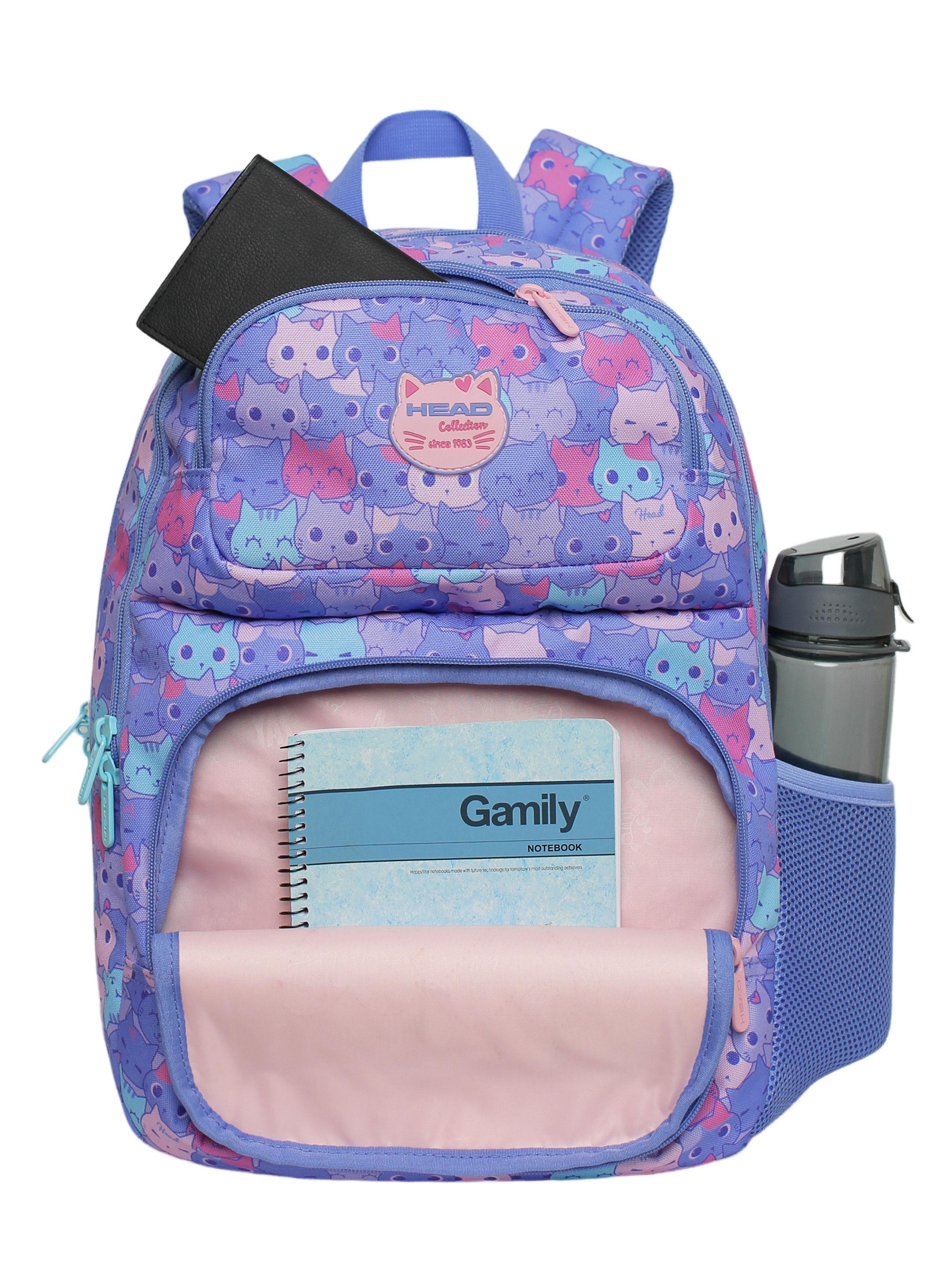 Mochila Infantil Fantasy Meow Lila-3