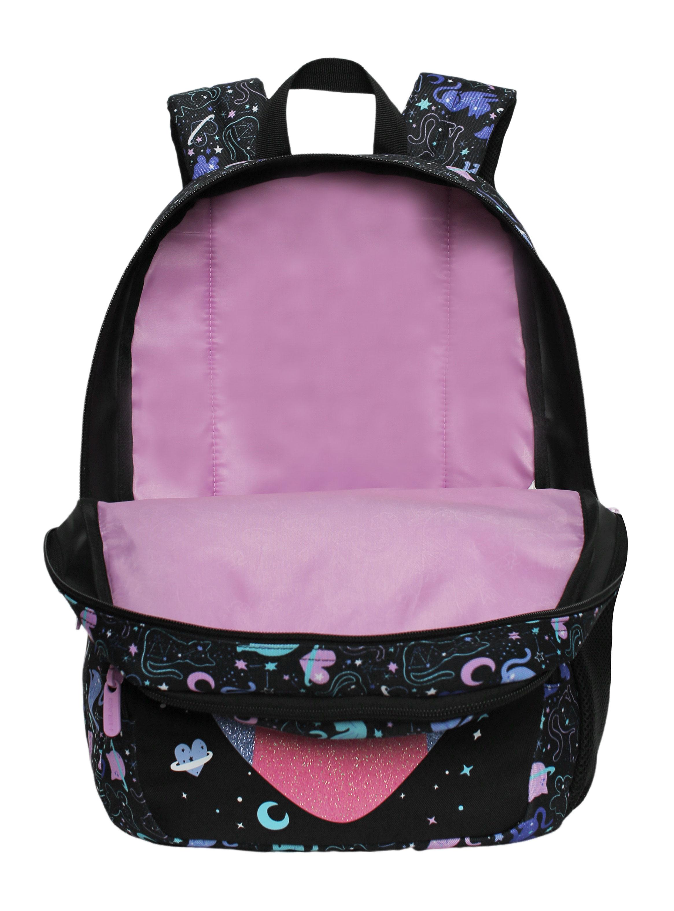 Mochila Infantil Fantasy Space Cat Negro-4