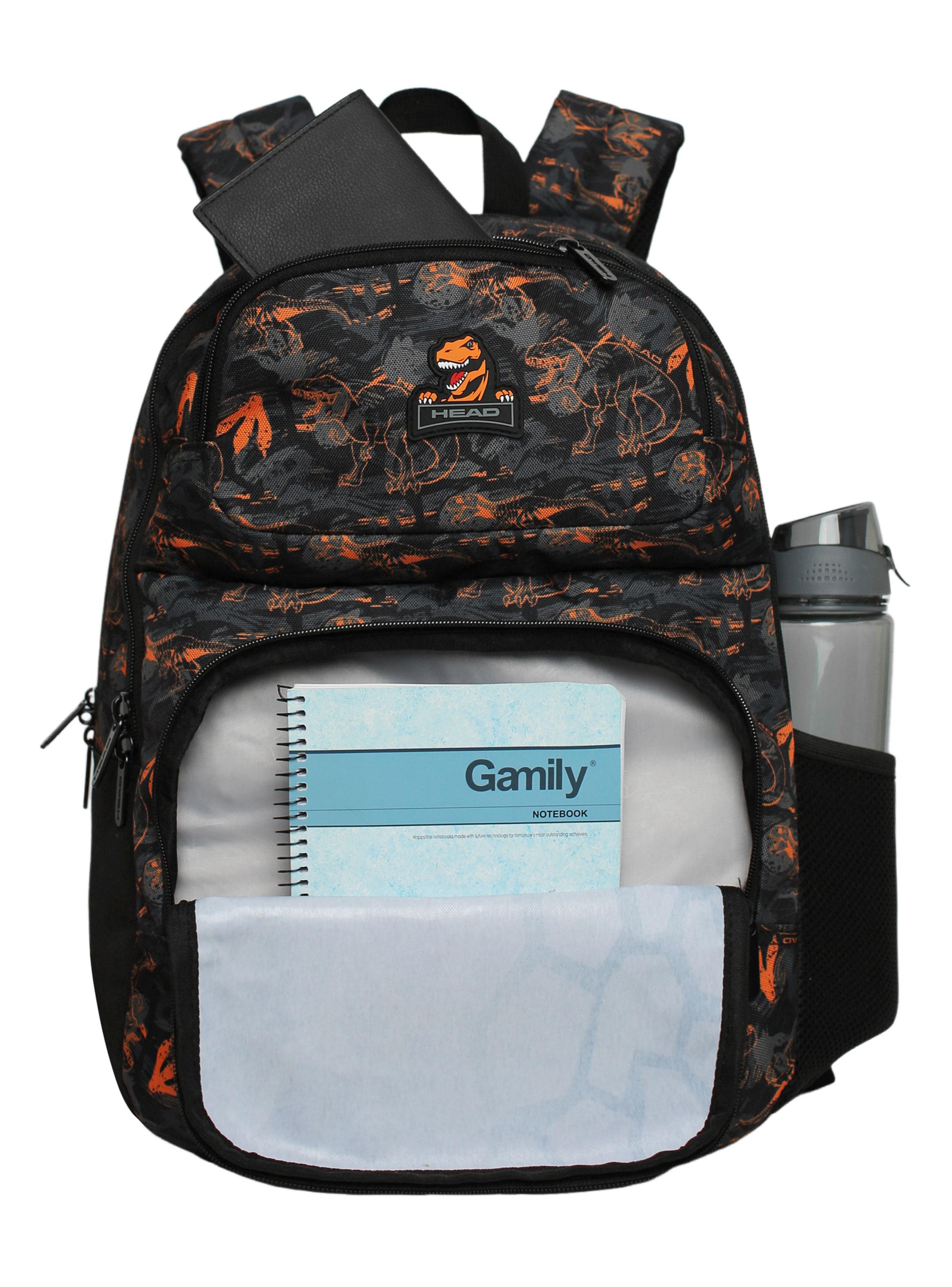 Mochila Infantil Fantasy Dinosaurio Naranjo-3