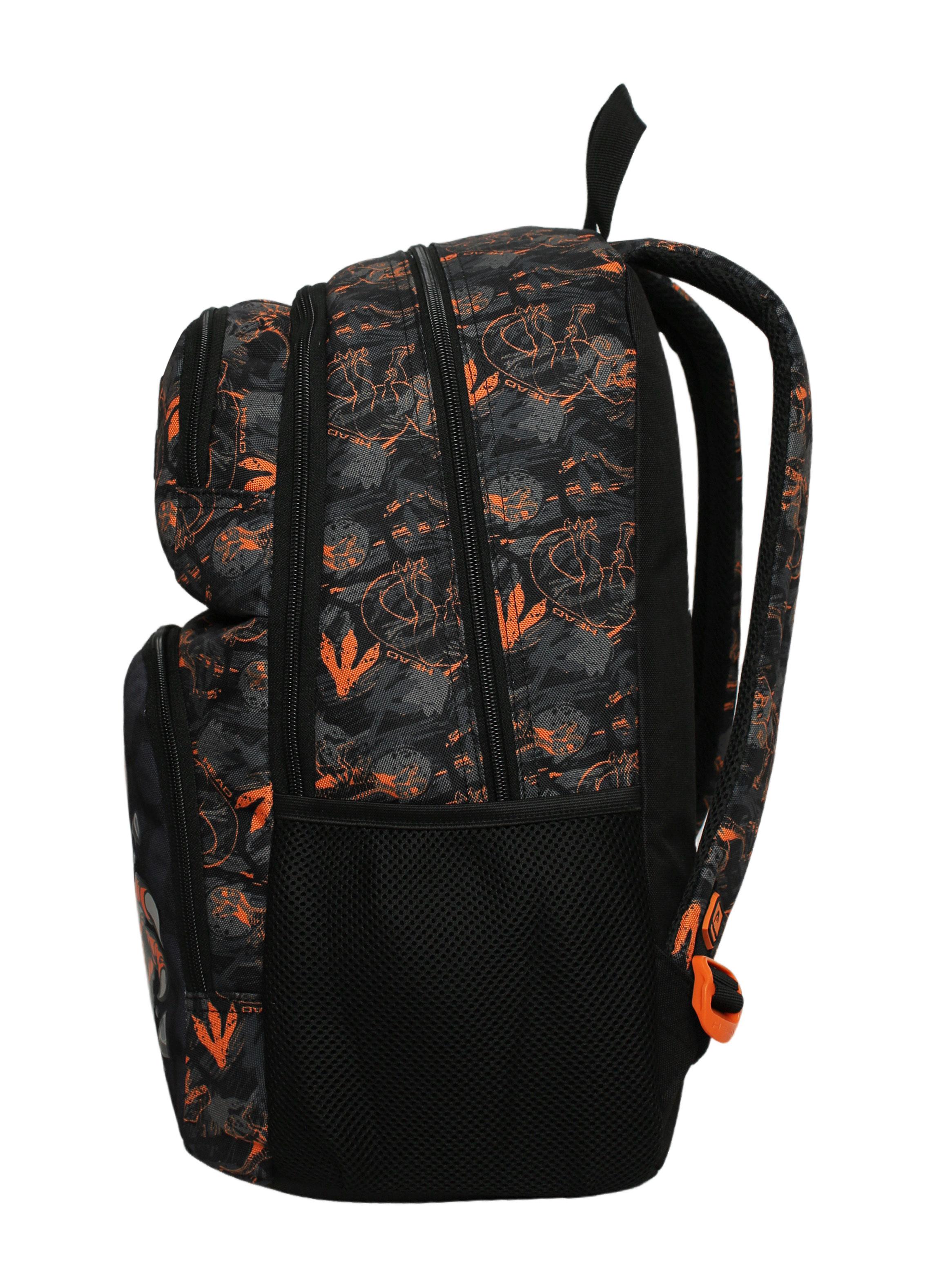 Mochila Infantil Fantasy Dinosaurio Naranjo-2