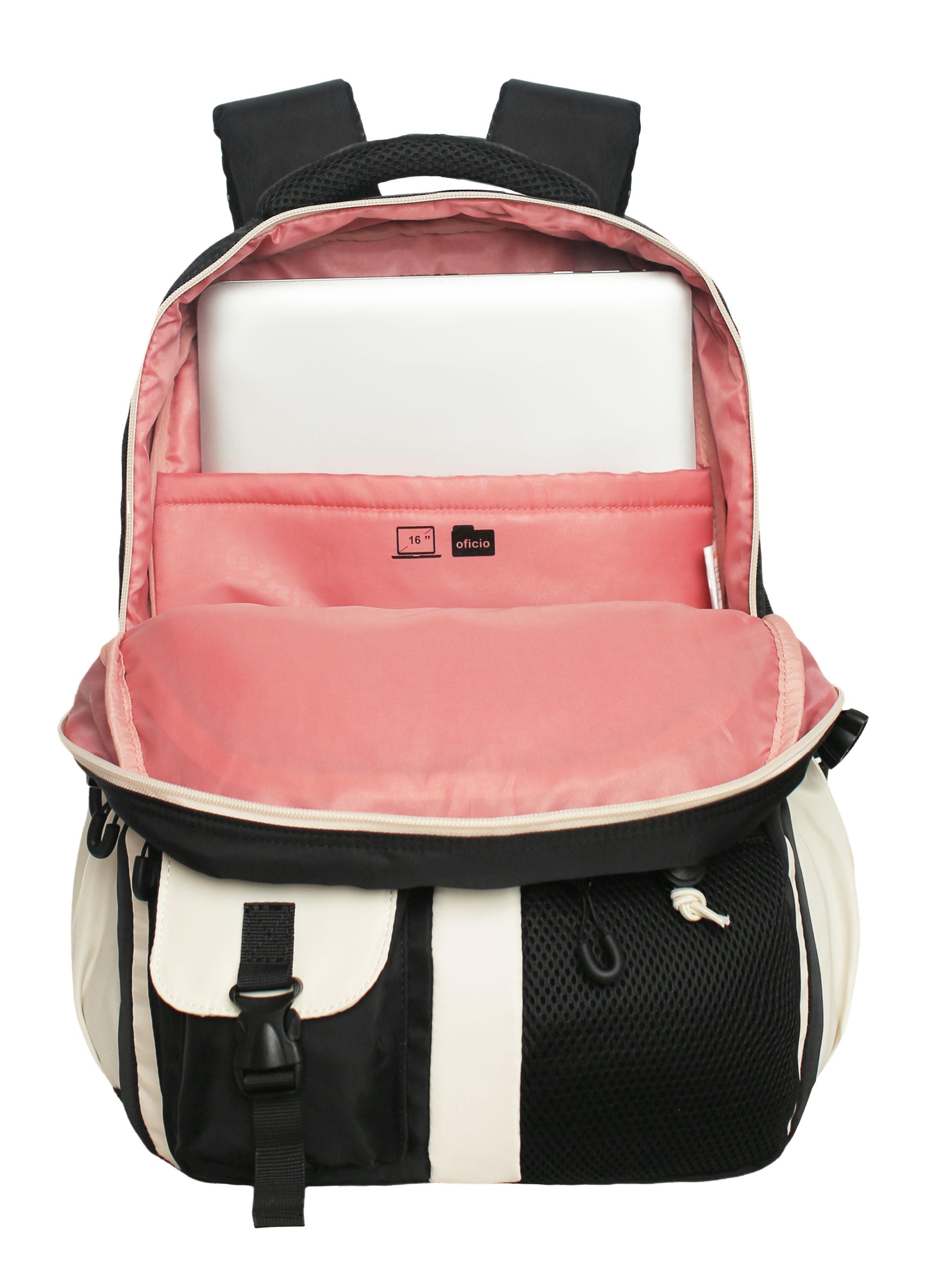 Mochila Juvenil Artura Color Block Negro-4