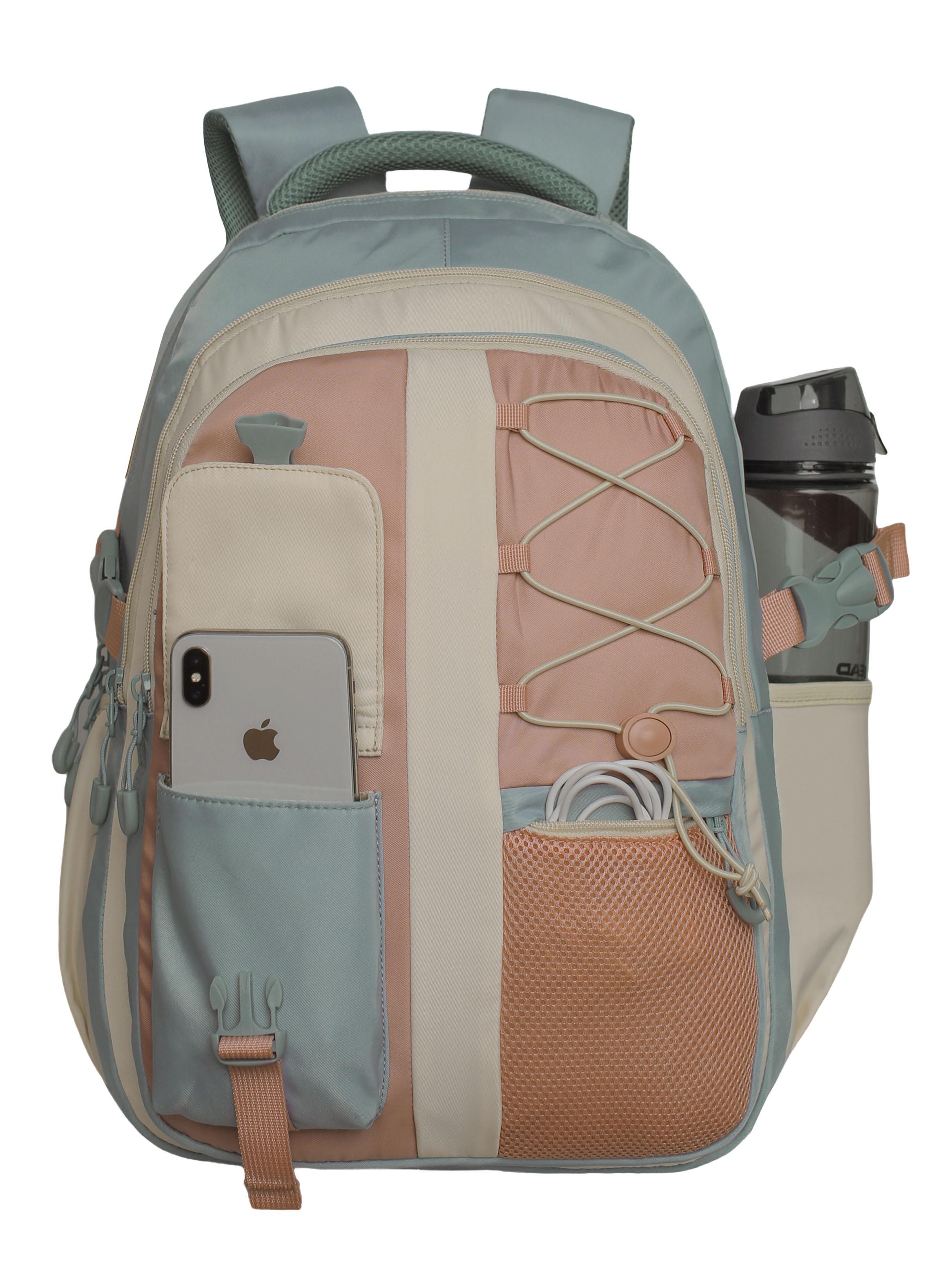 Mochila Juvenil Artura Color Block Menta-3