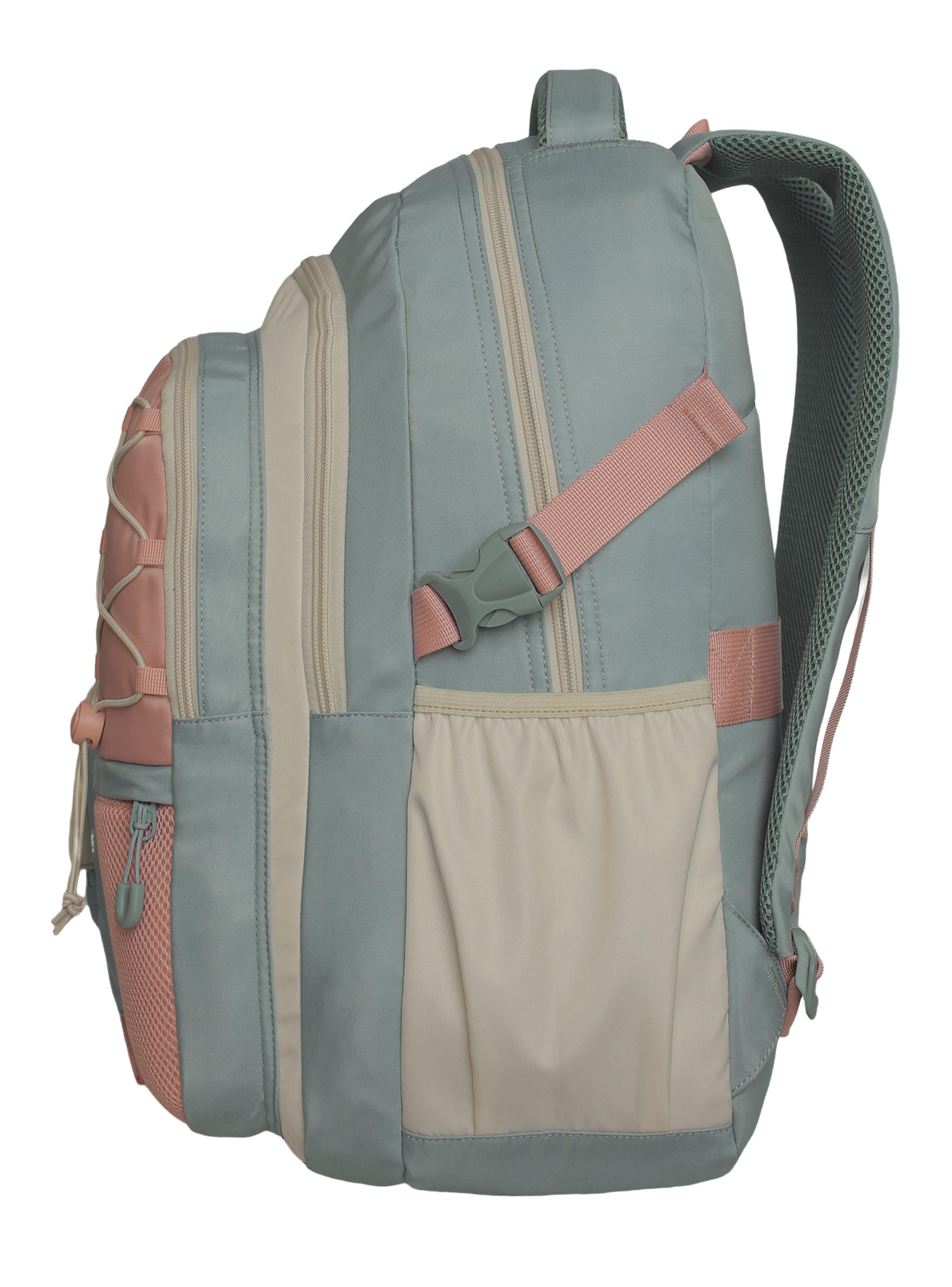 Mochila Juvenil Artura Color Block Menta-2