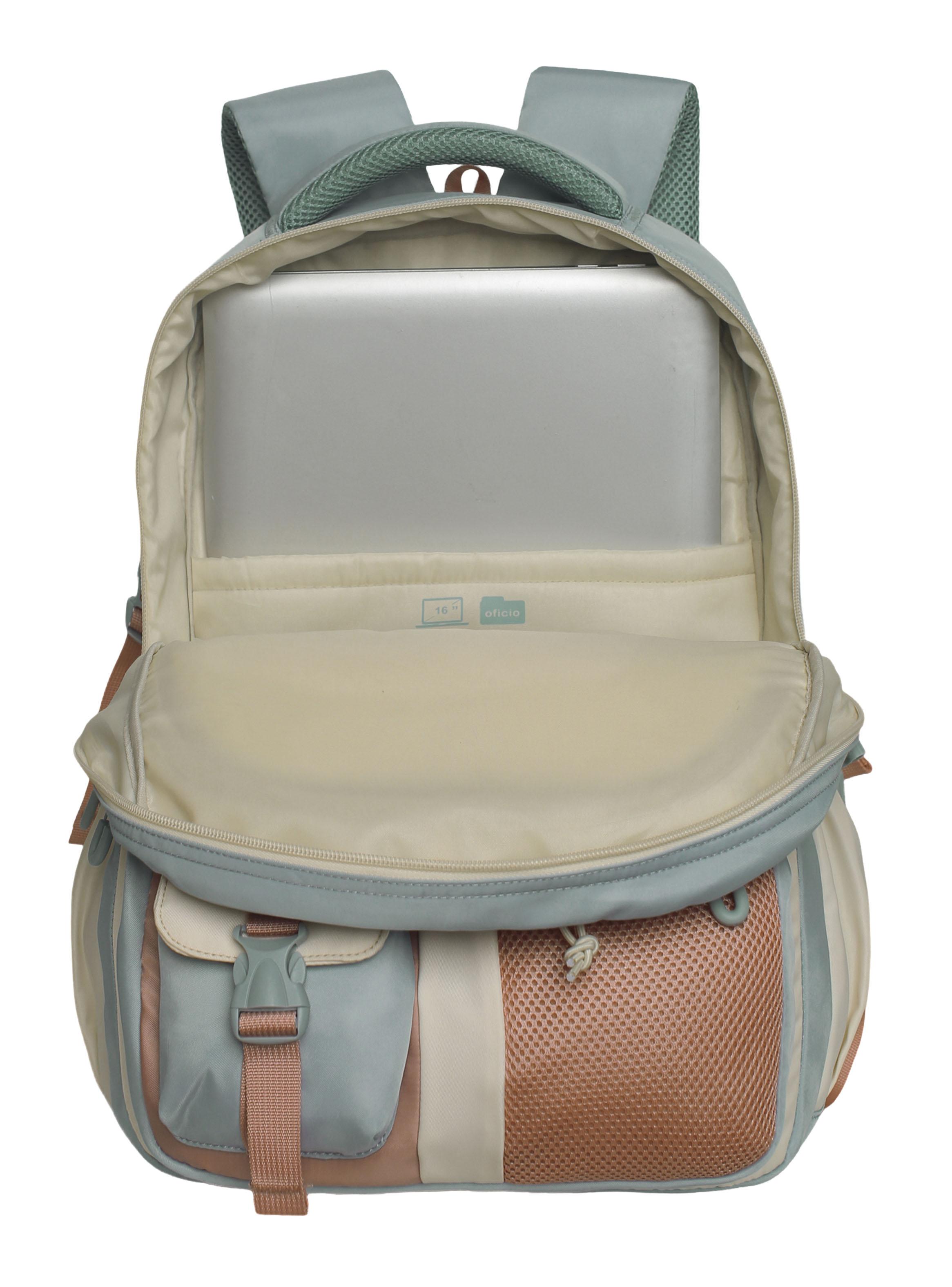 Mochila Juvenil Artura Color Block Menta-4