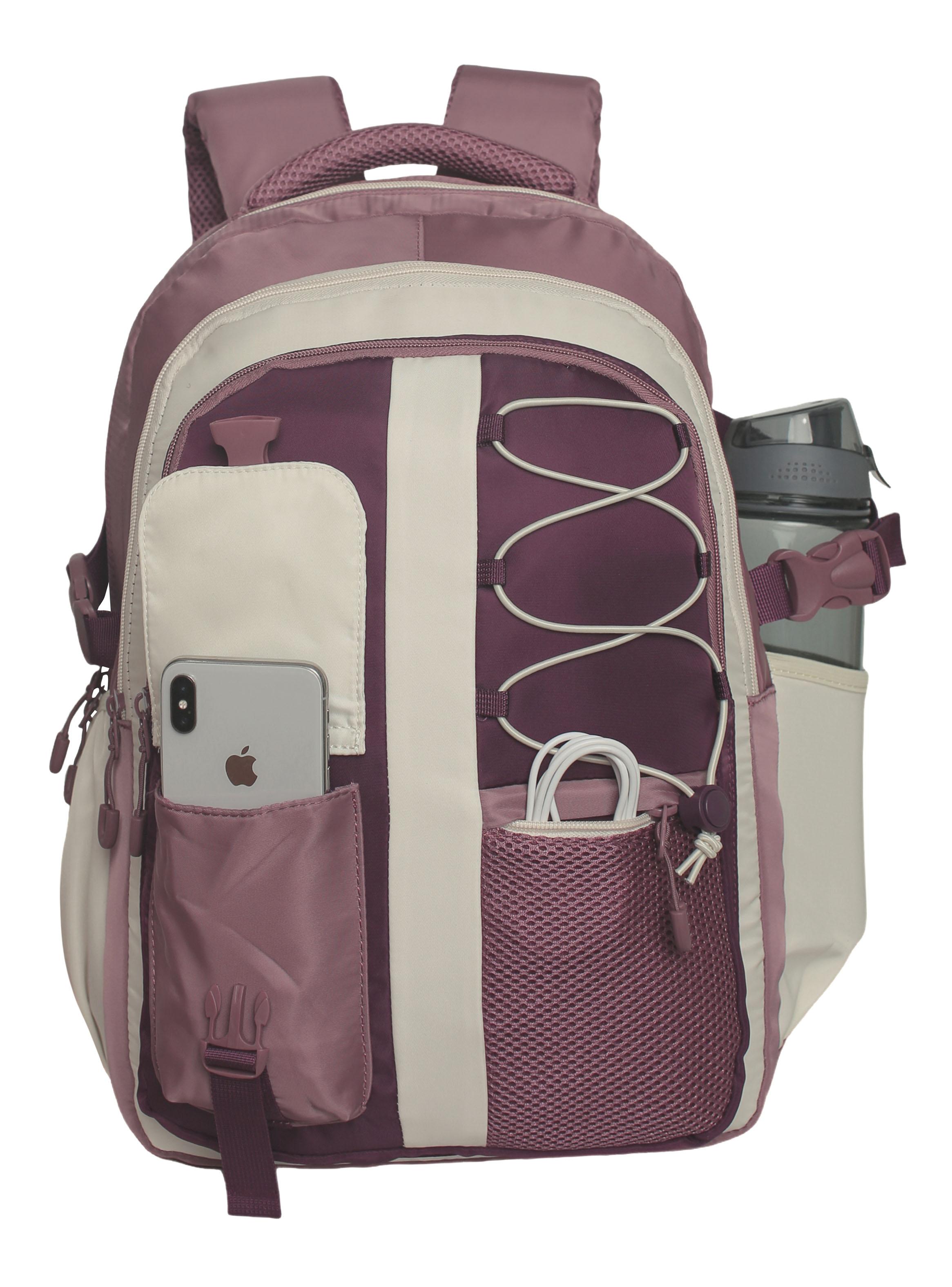 Mochila Juvenil Artura Color Block Malva-3