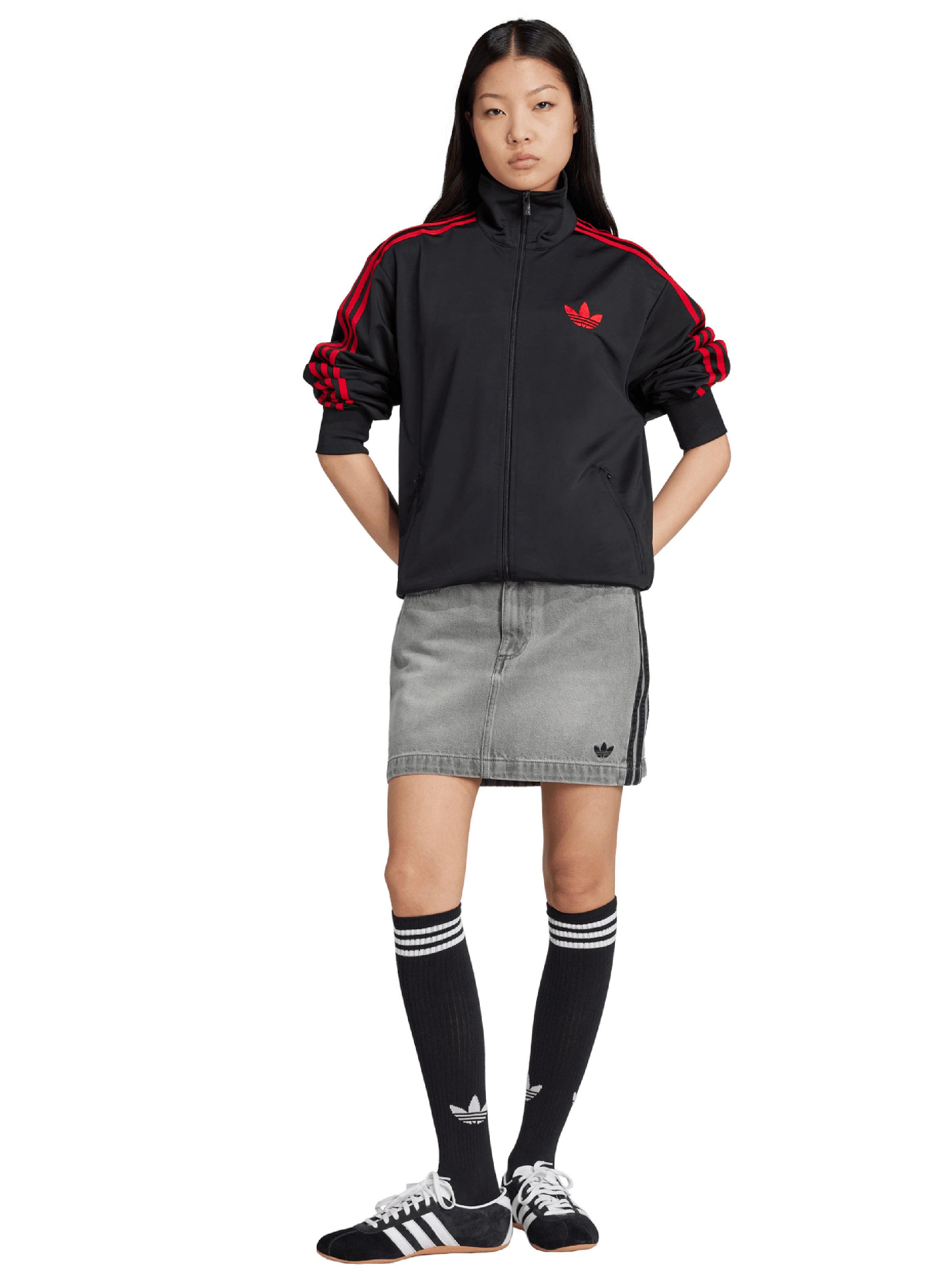 Minifalda Tejido Denim de 3 Tiras Adicolor-4