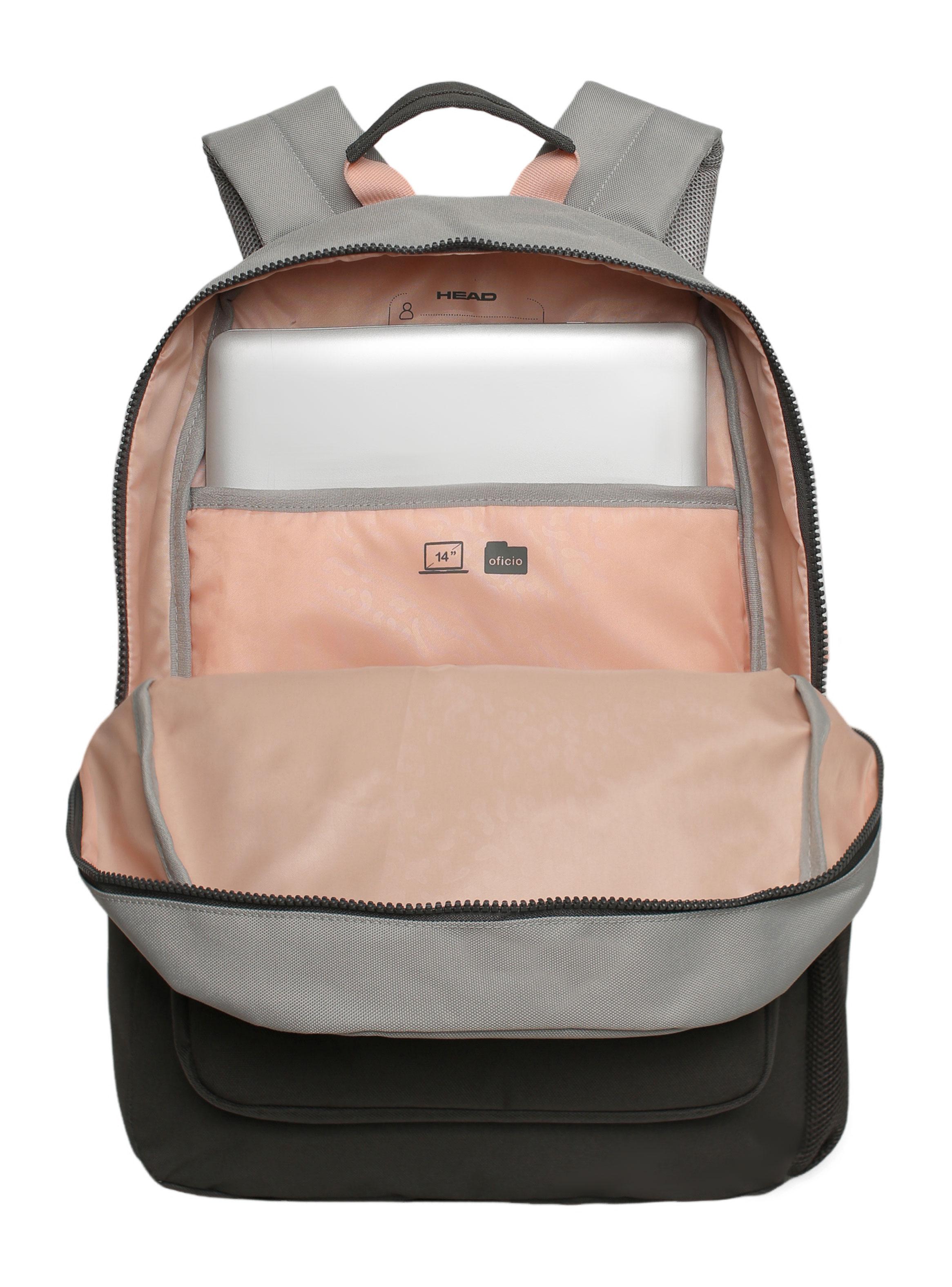 Mochila Laptop Diva Color Block Gris-4
