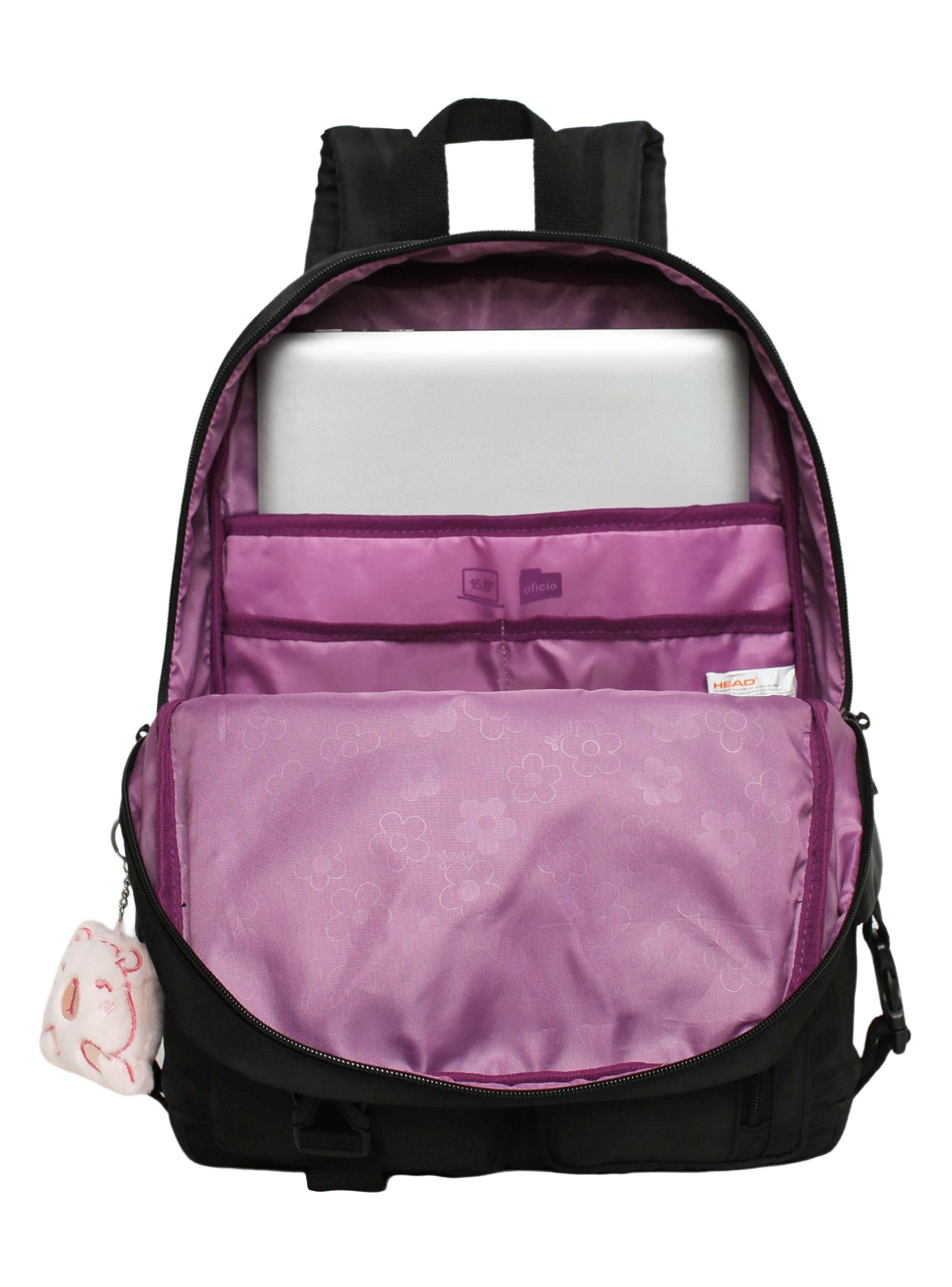 Mochila Teen Fusión Glitter Negro-4