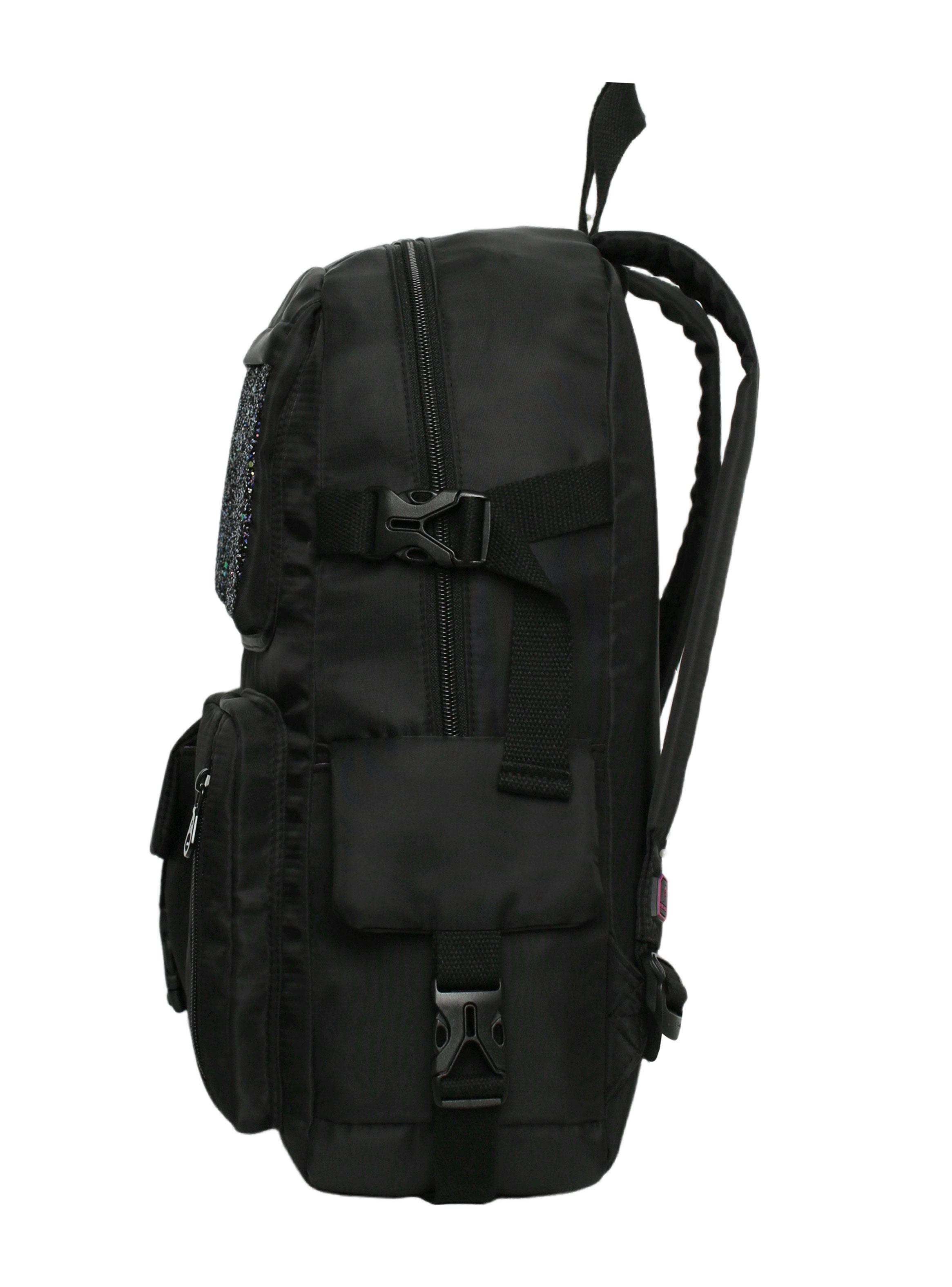 Mochila Teen Fusión Glitter Negro-2