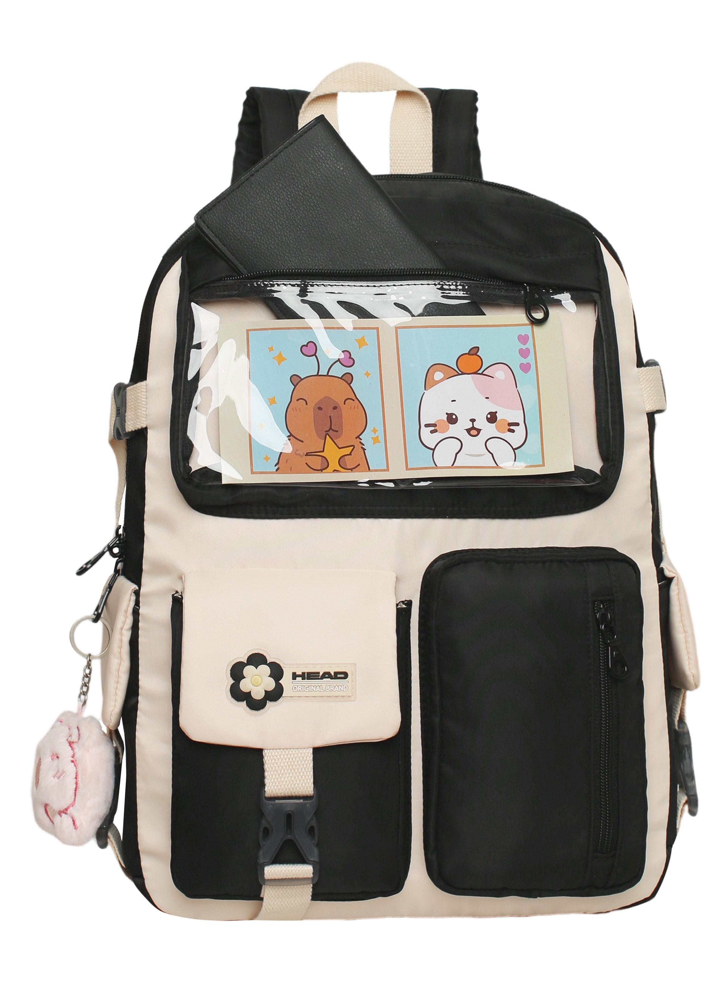 Mochila Teen Fusión Color Block Negro-3